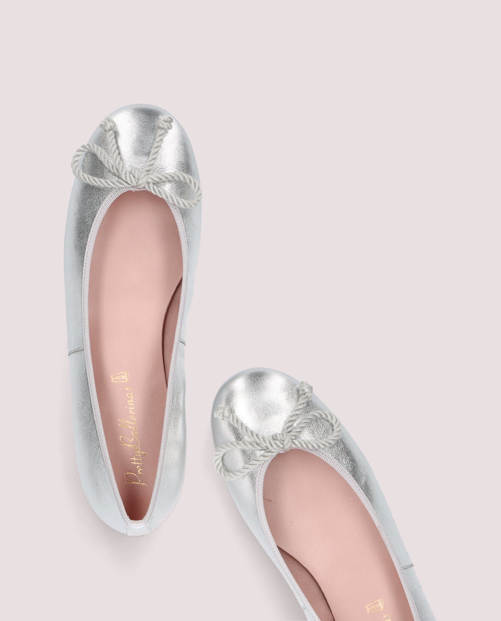 Rosario Ballet Flats SILVER METALLIC LEATHERS