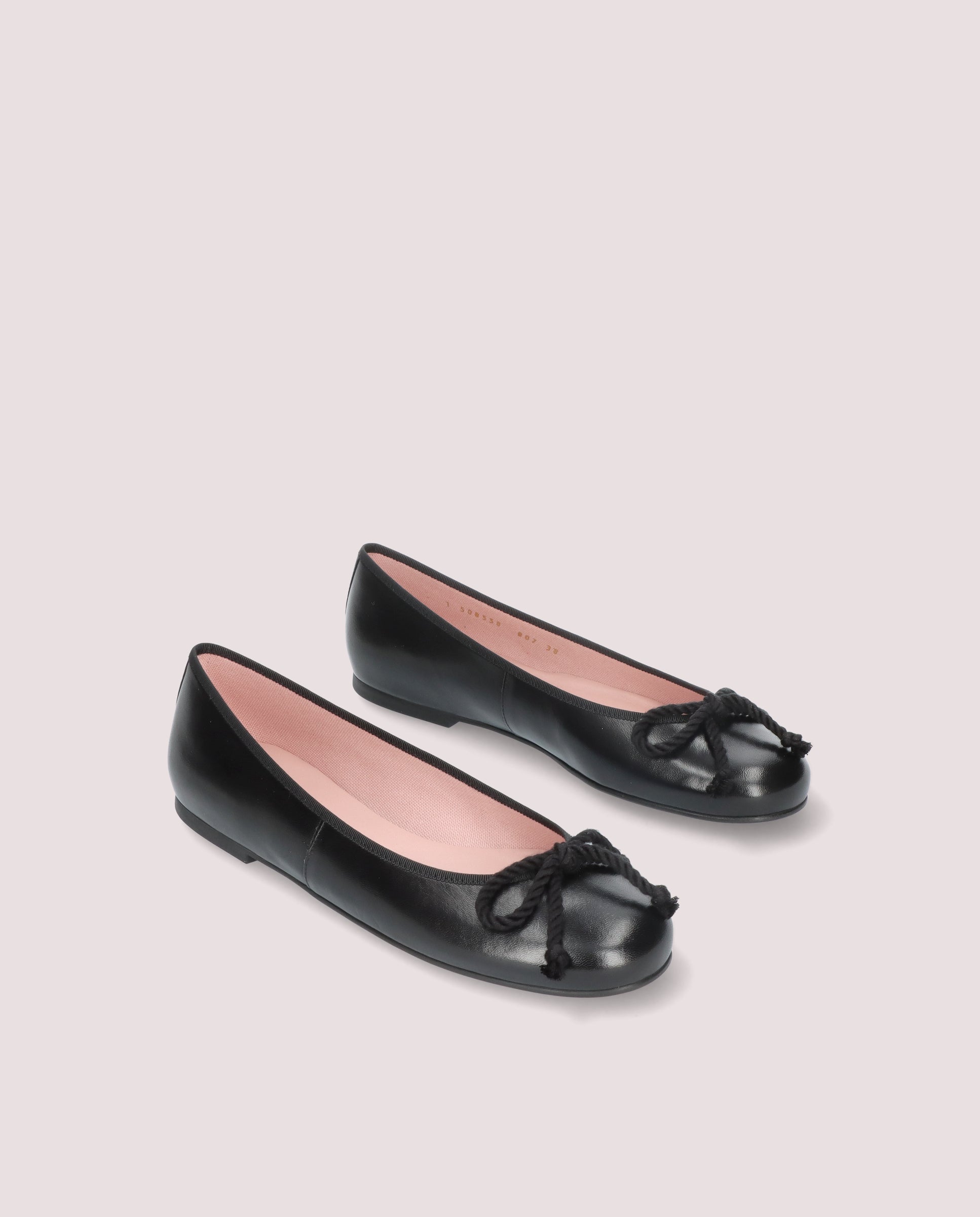 Image of Rosario Ballet Flats BLACK LEATHER by PrettyBallerinas
