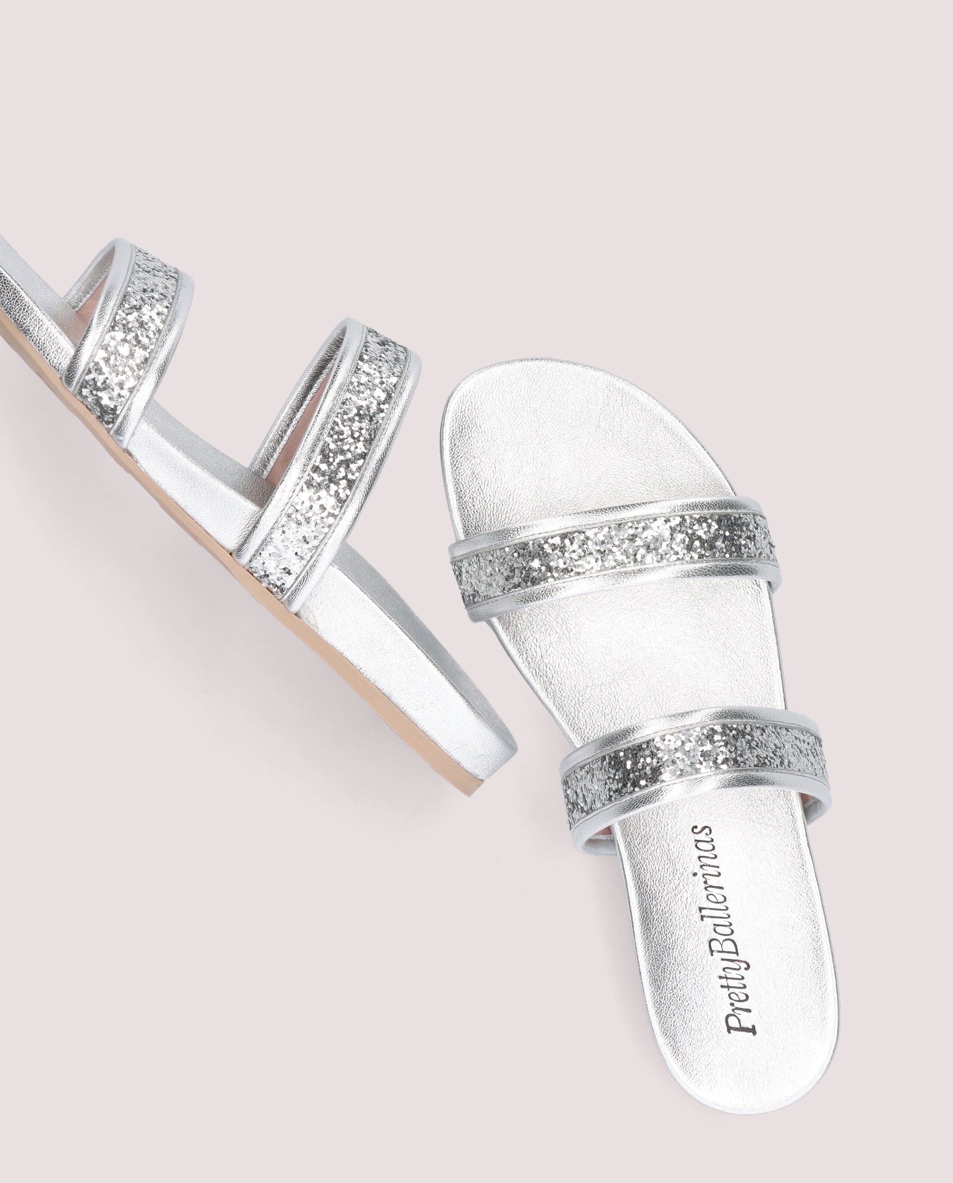 Sandalias Ivy Plateados Tejidos