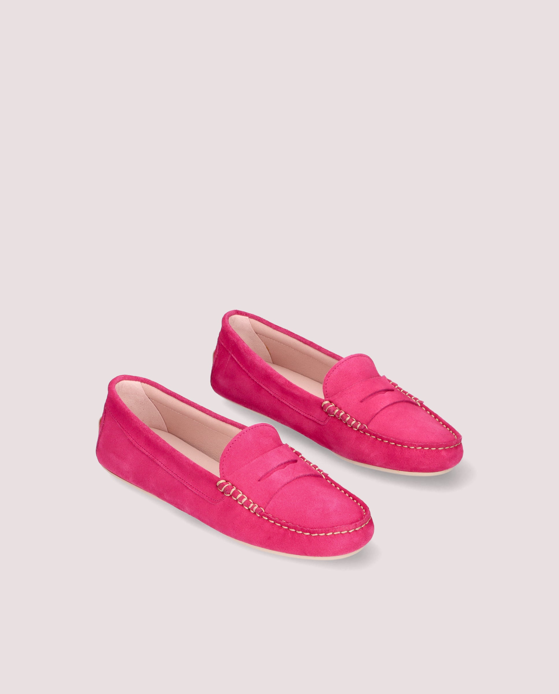 Image of Josephine PINK SUEDE Loafers by PrettyBallerinas