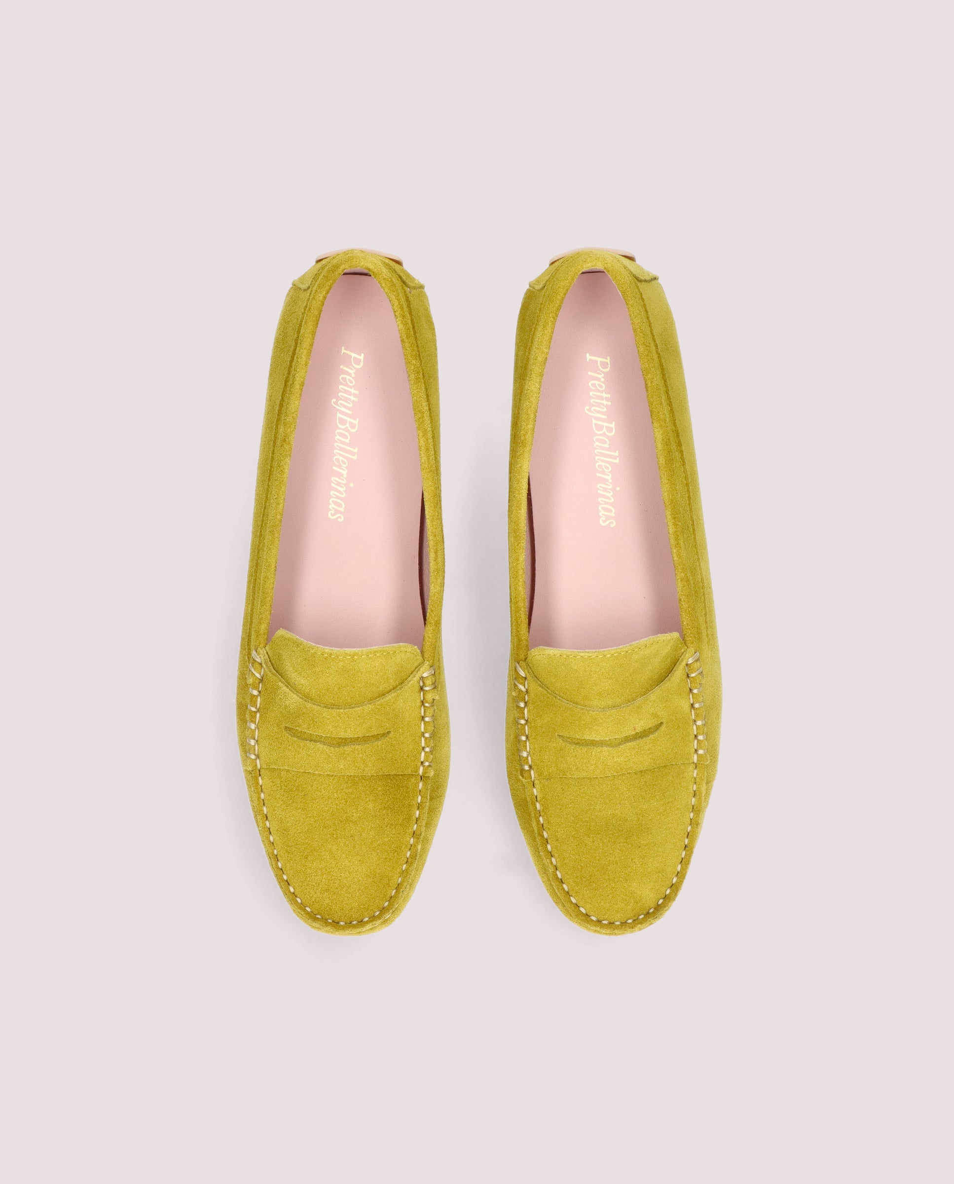 Vista alternativa de Mocasines Josephine Amarillos Ante por PrettyBallerinas