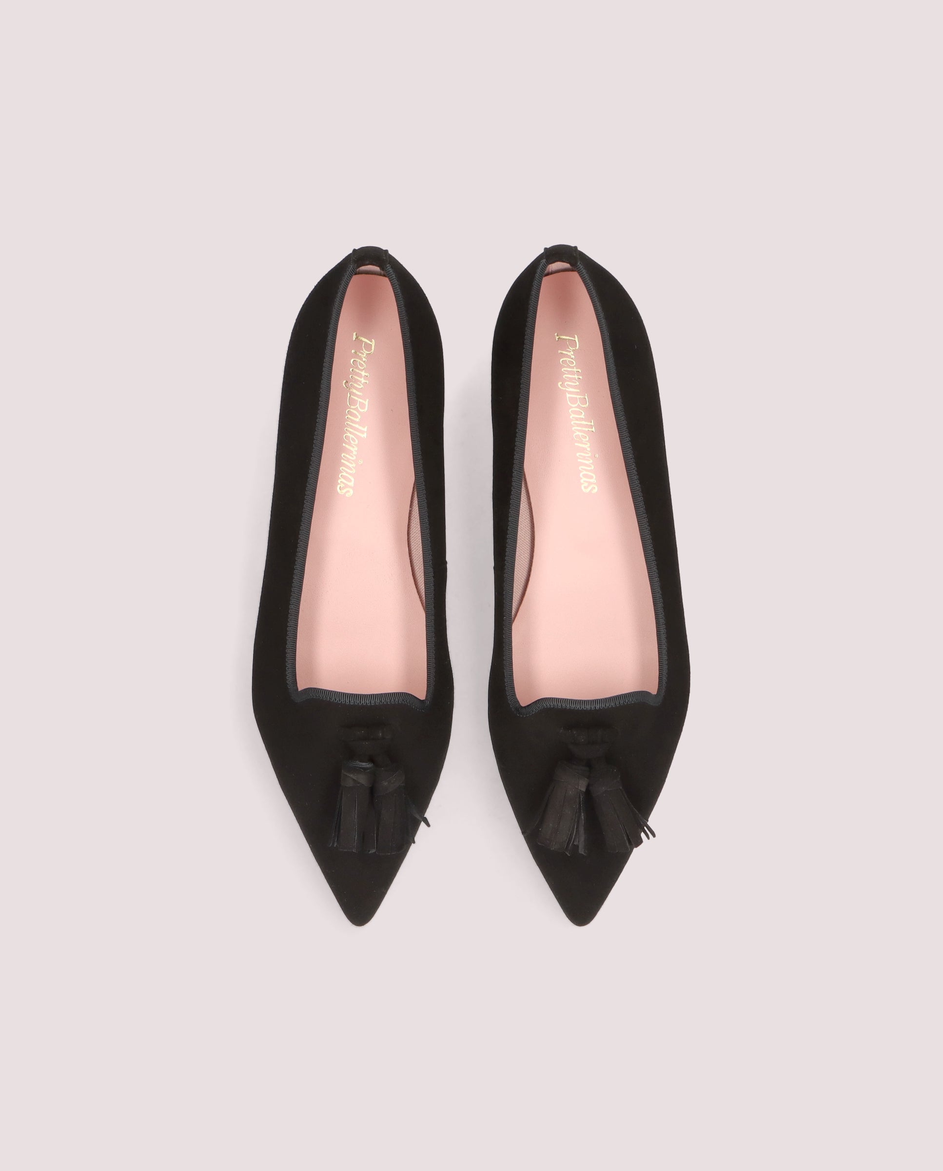Vista alternativa de Loafers Ella Negros Ante por PrettyBallerinas