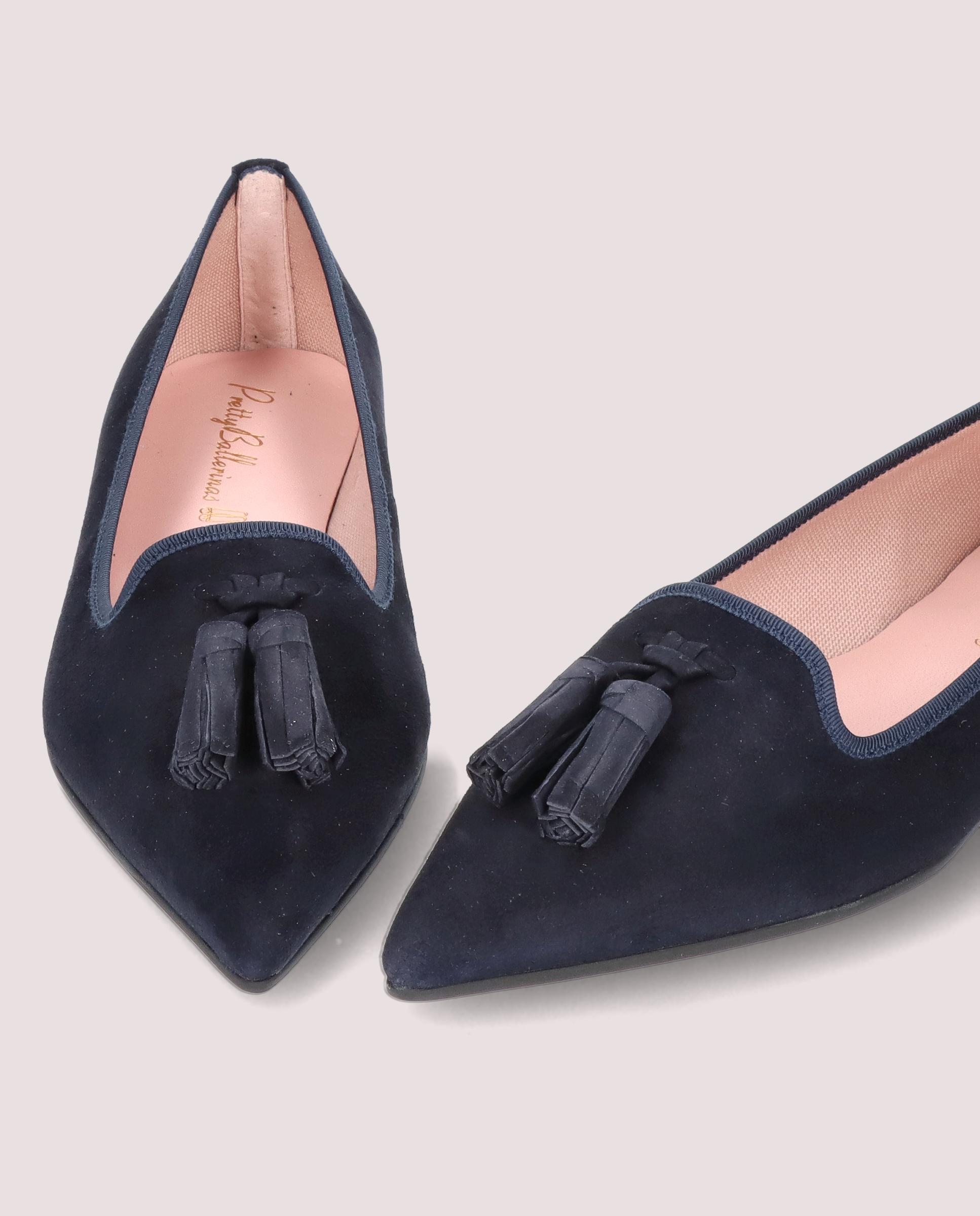Mocassins Ella en daim bleu