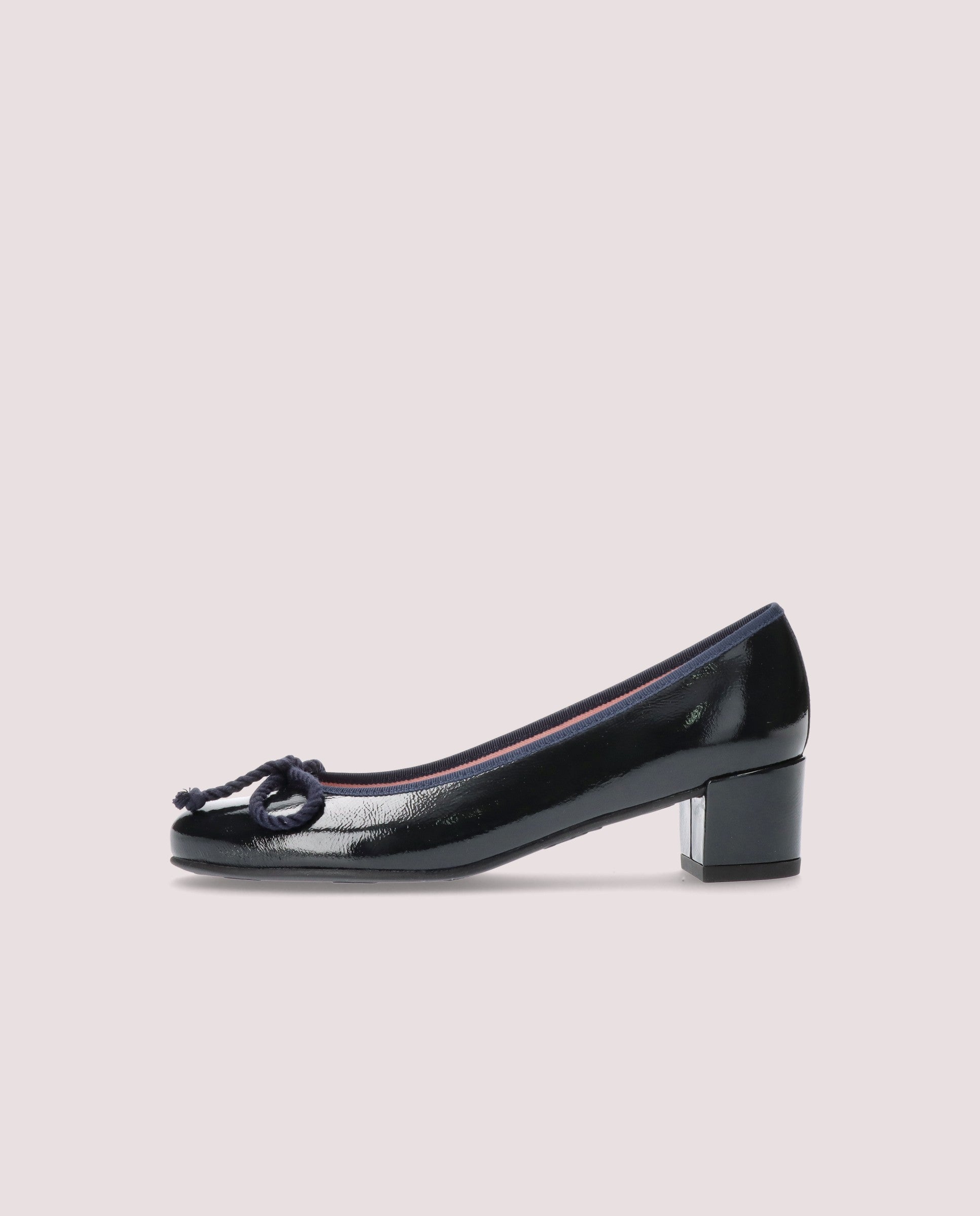 Ballerines Joanna en cuir verni bleu