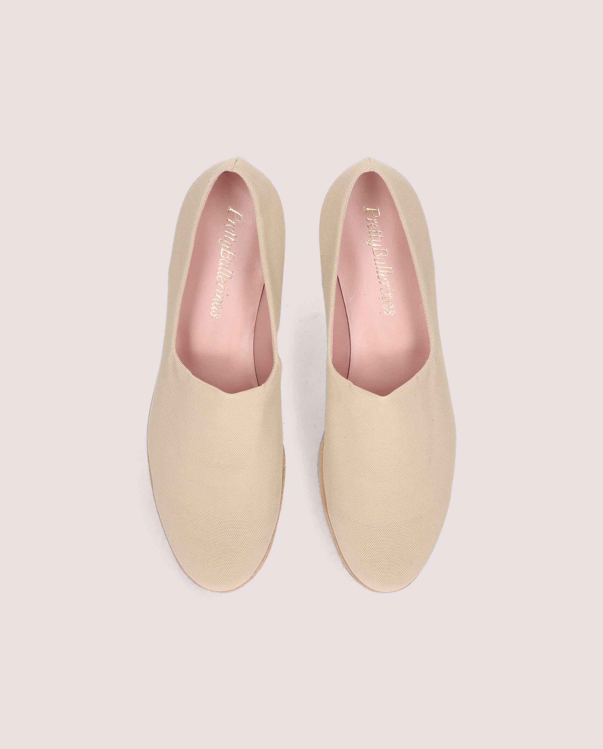 Vista alternativa de Loafers Charlize Beiges Tejidos por PrettyBallerinas
