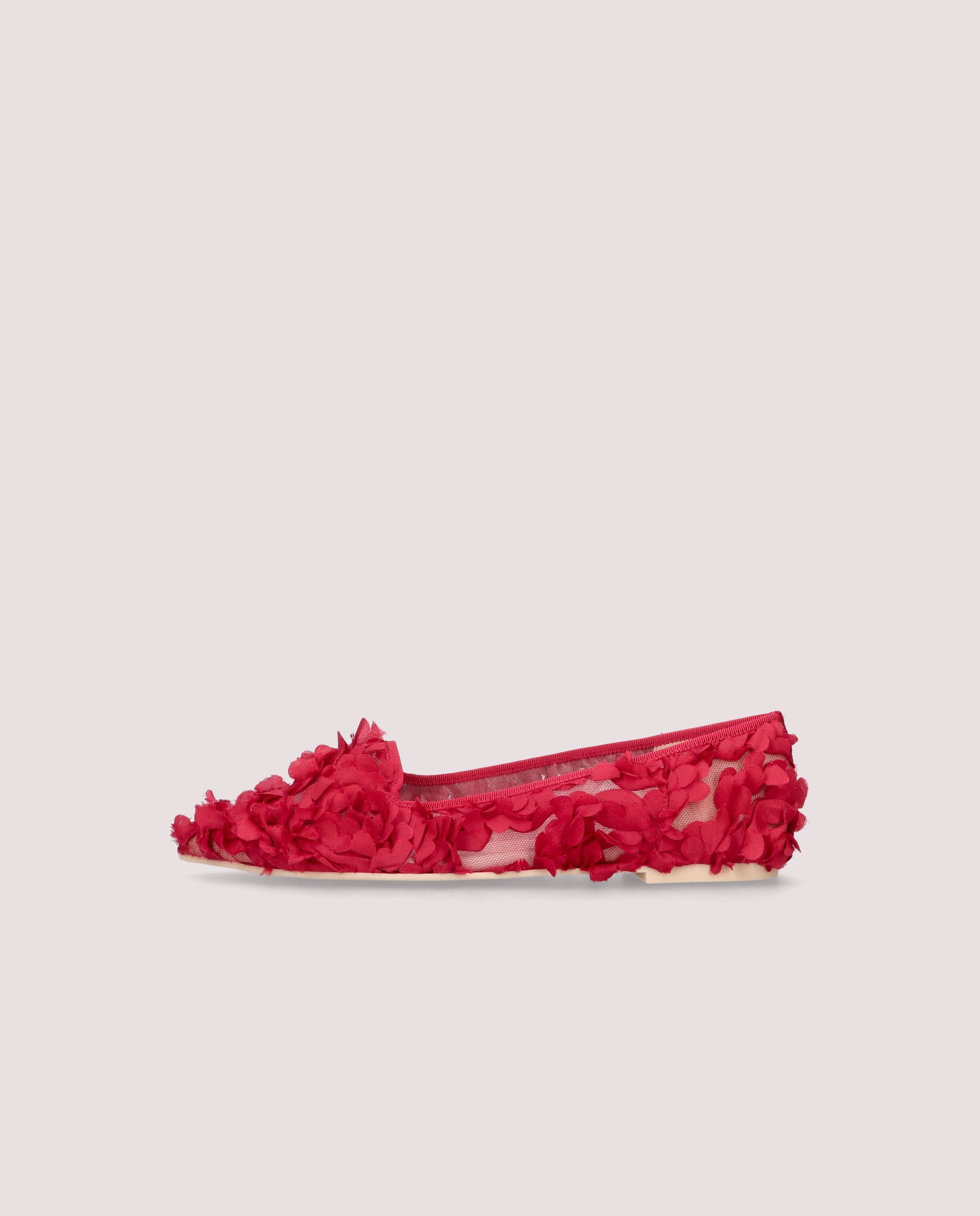 Ella loafer in red textile