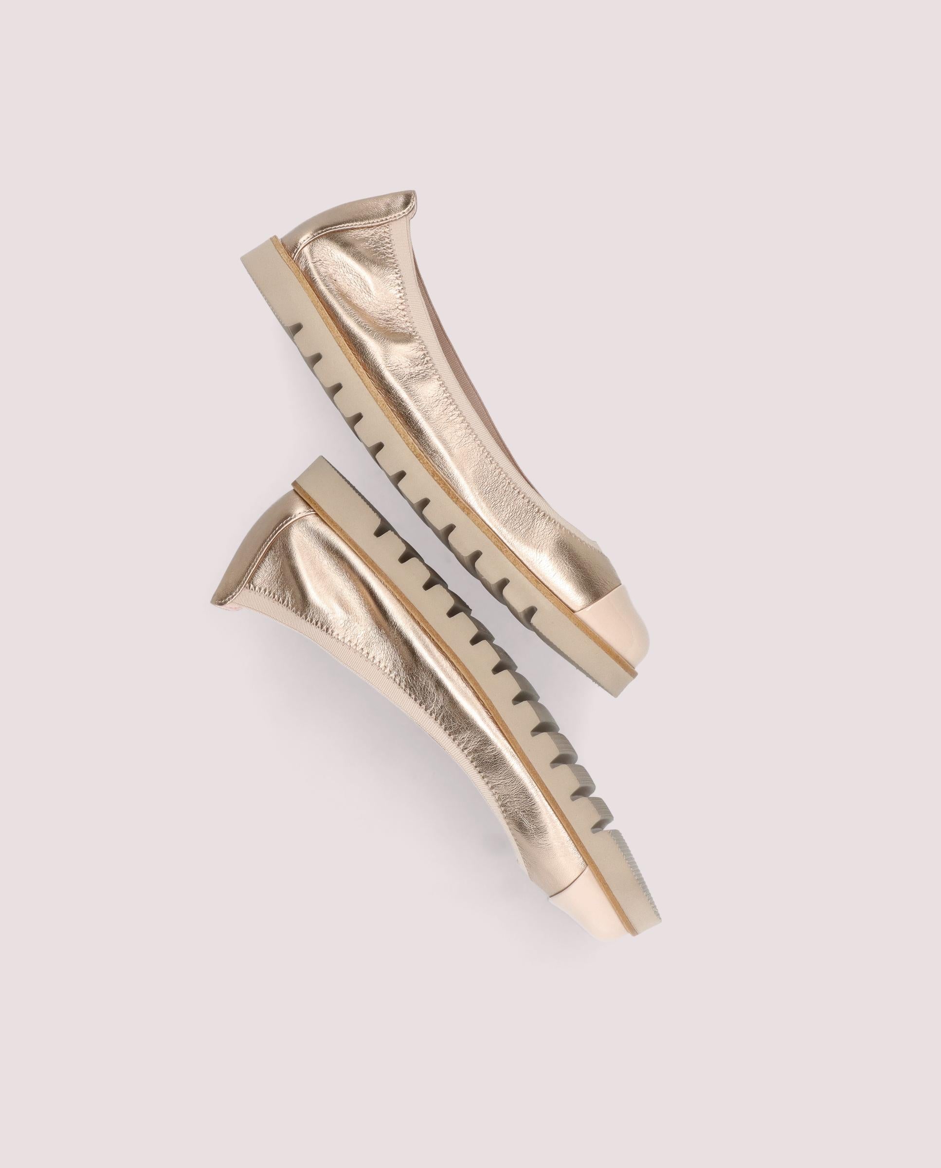Ballerinas Rosario GOLD METALLISCHES LEDER