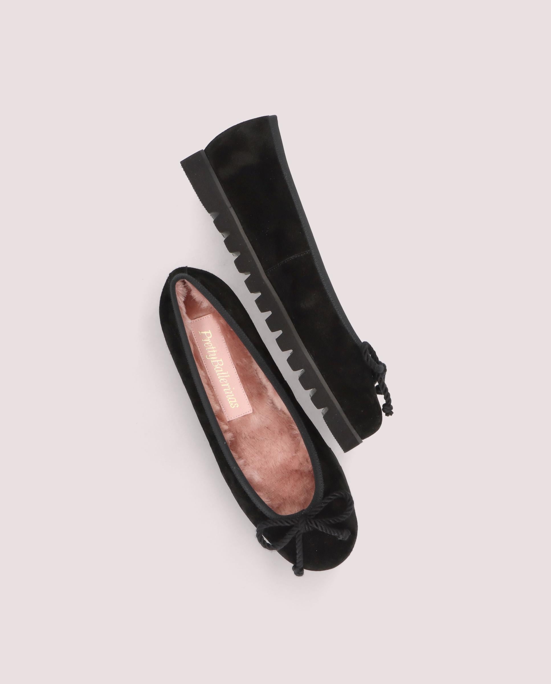 Rosario ballerina in black suede