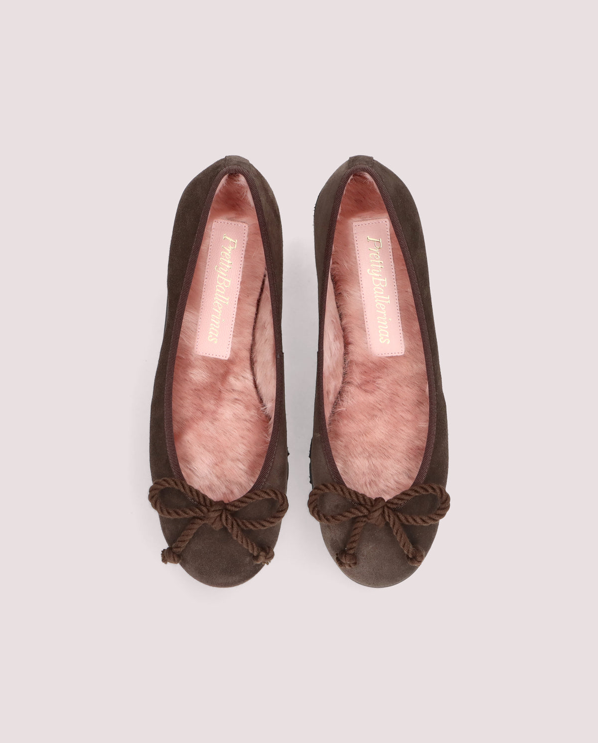 Vista alternativa de Bailarinas Rosario extra soft Marrones Ante por PrettyBallerinas