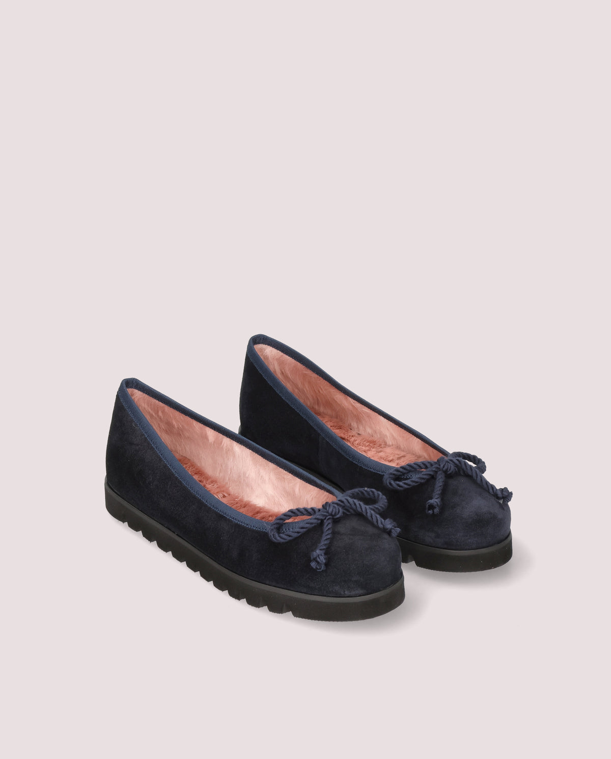 Rosario ballerina in marineblauem wildleder