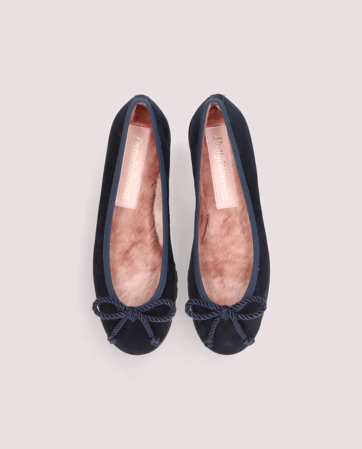 Rosario ballerina in marineblauem wildleder