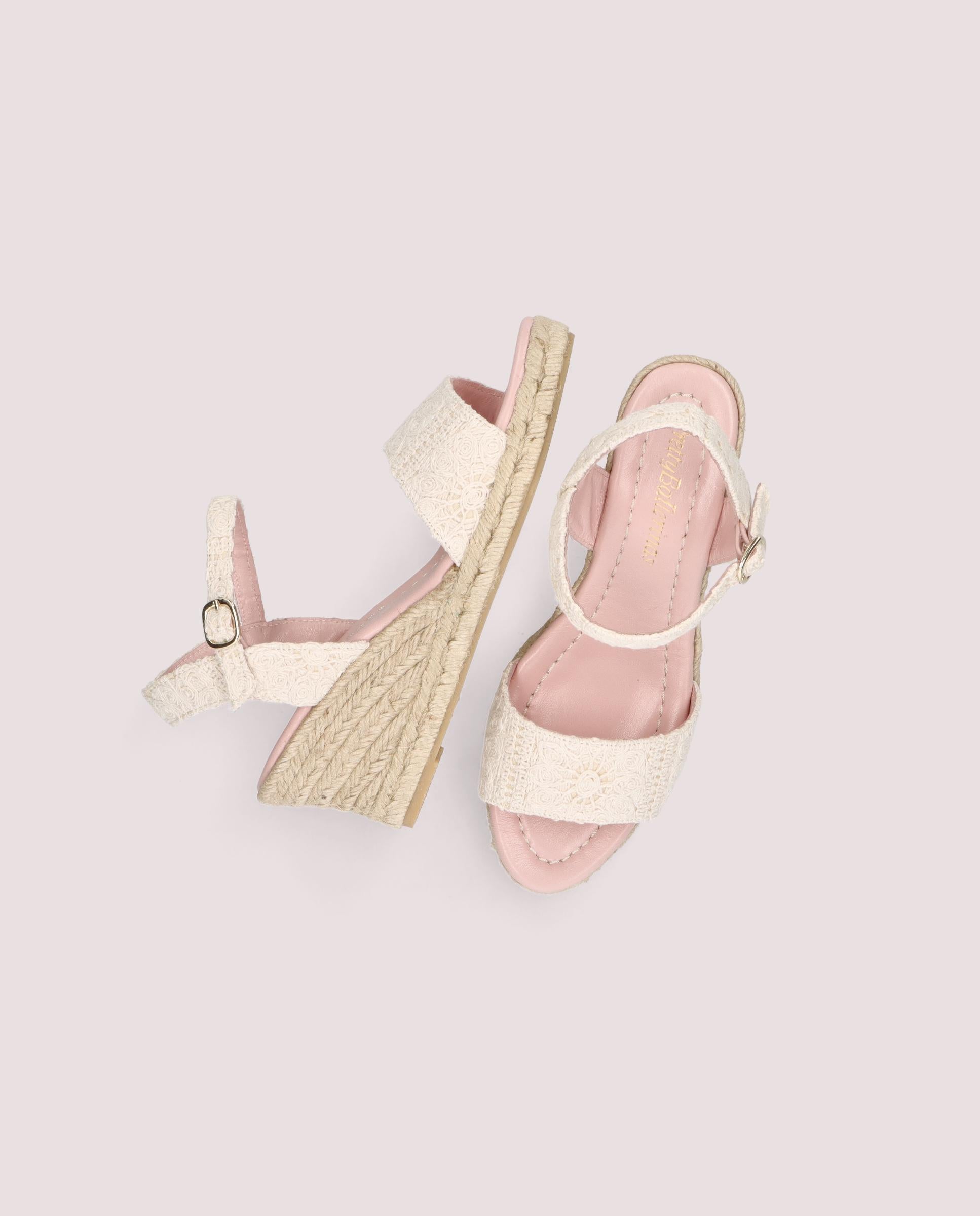 Deborah espadrille in beige cotton