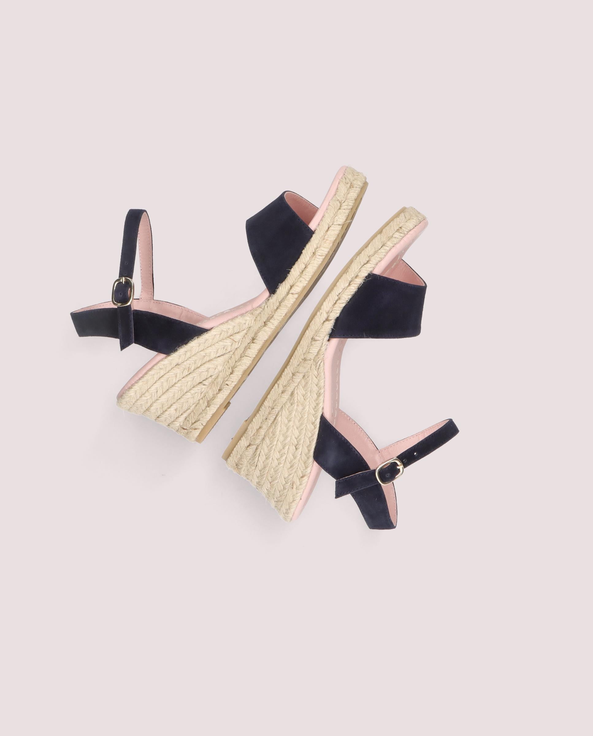 Deborah espadrille in navy blue suede