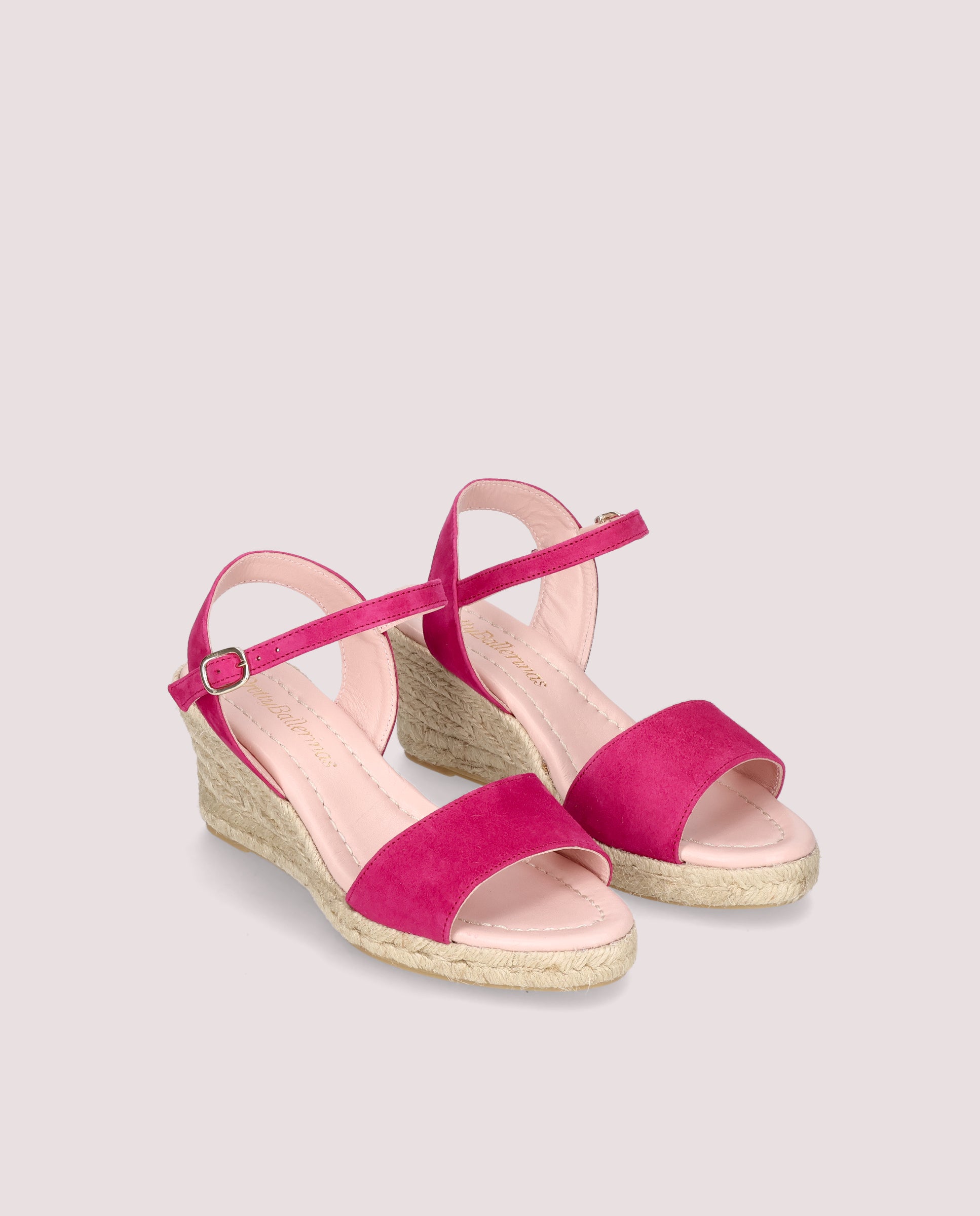 Image of Deborah espadrille in hot pink suede by PrettyBallerinas