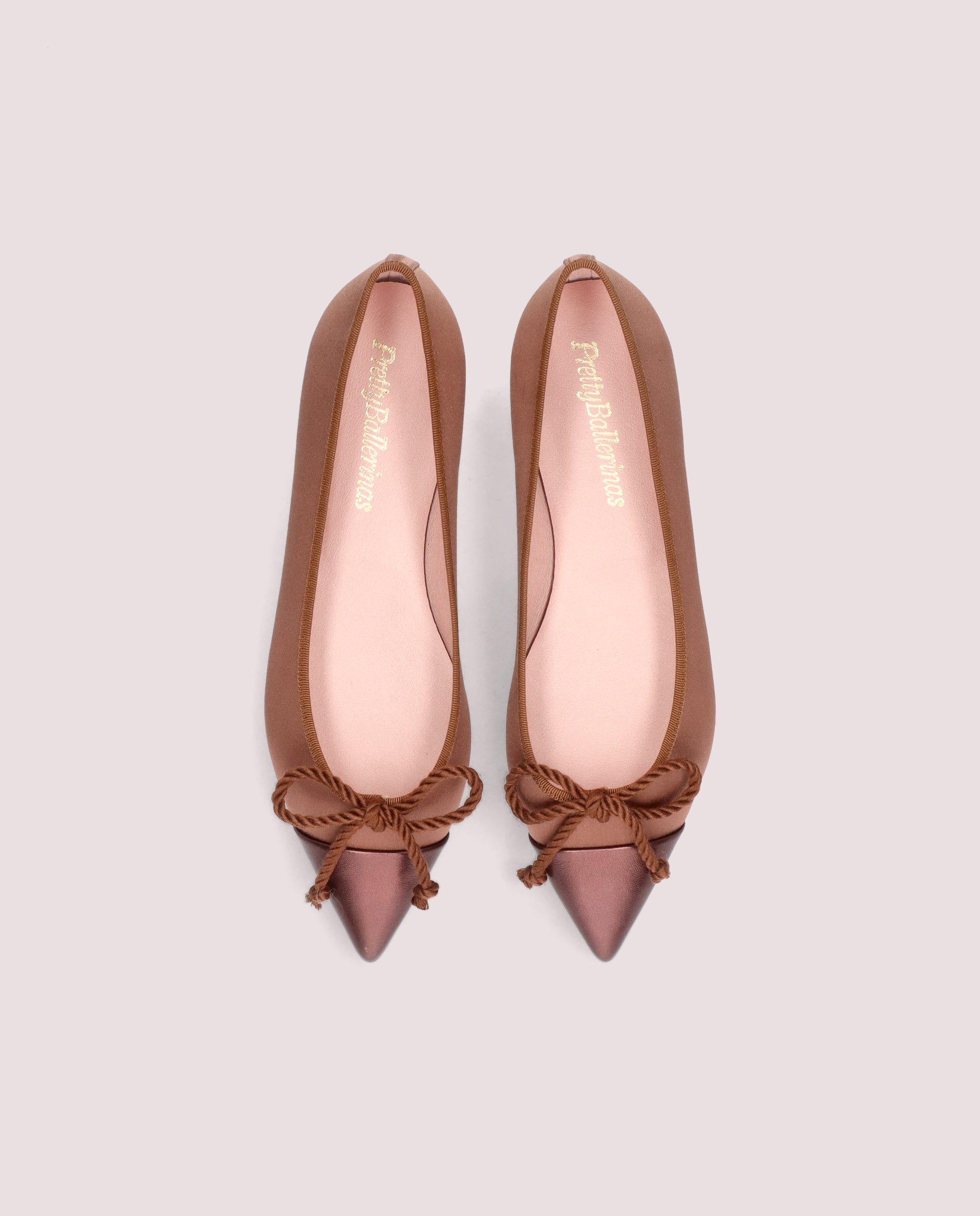 Vista alternativa de Bailarinas Ella Marrones Tejidos por PrettyBallerinas