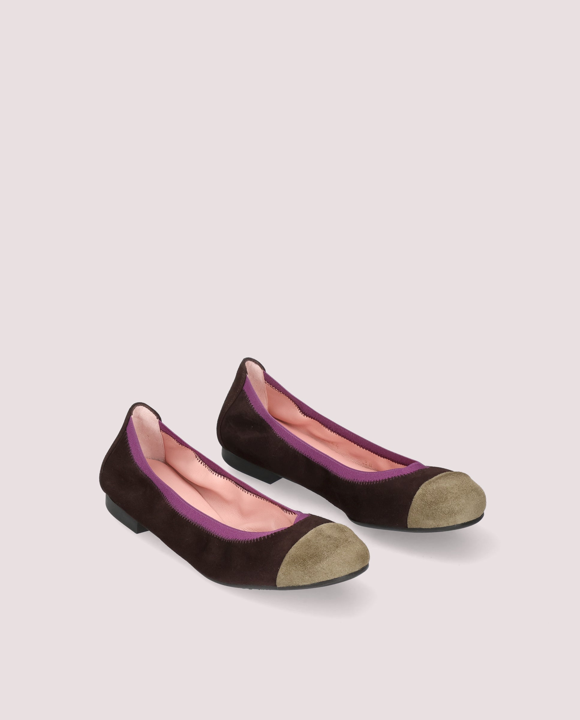 Image of Shirley MULTICOLORED SUEDE Ballet Flats by PrettyBallerinas