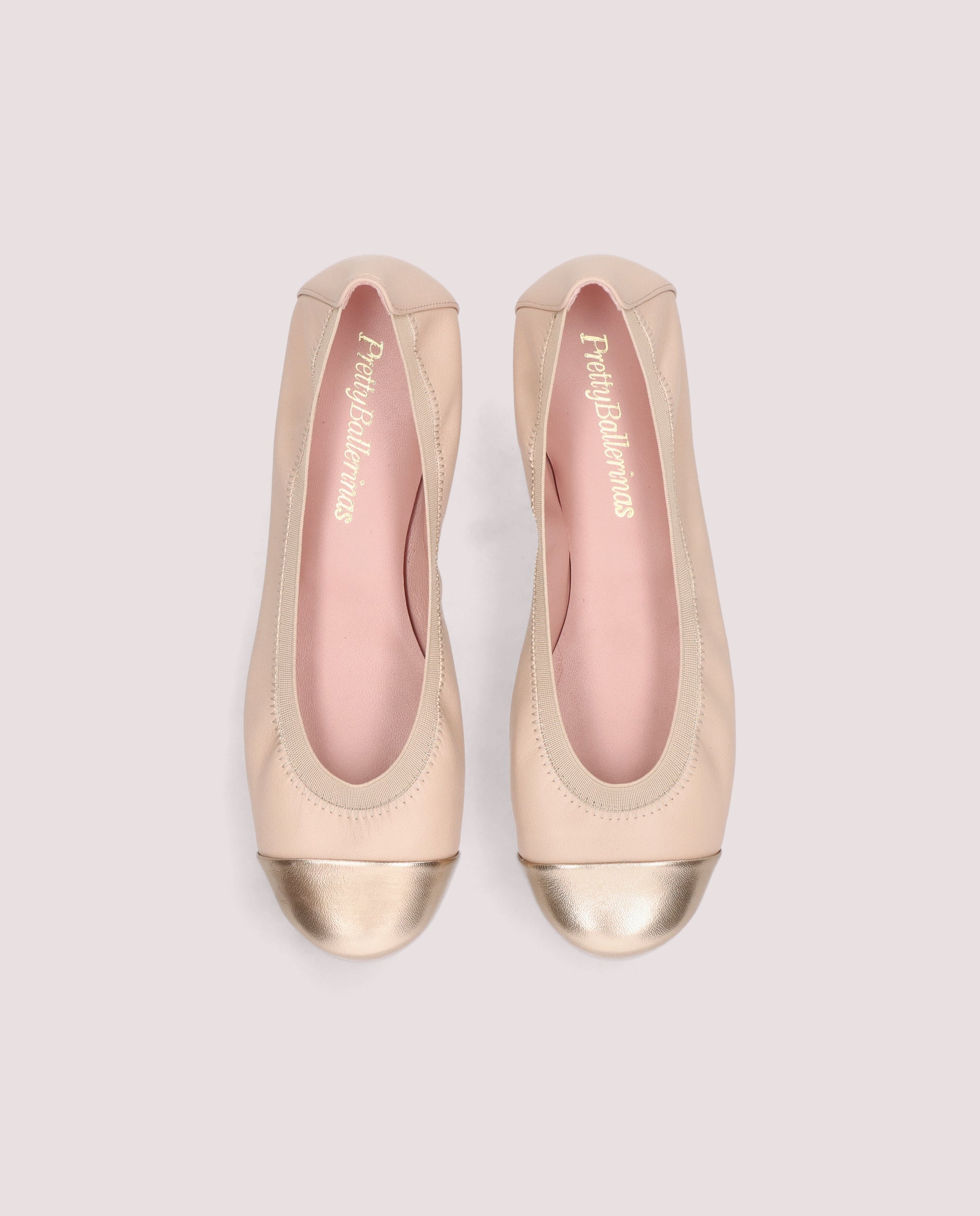 Alternative view of Shirley ballerina in soft tan leather by PrettyBallerinas