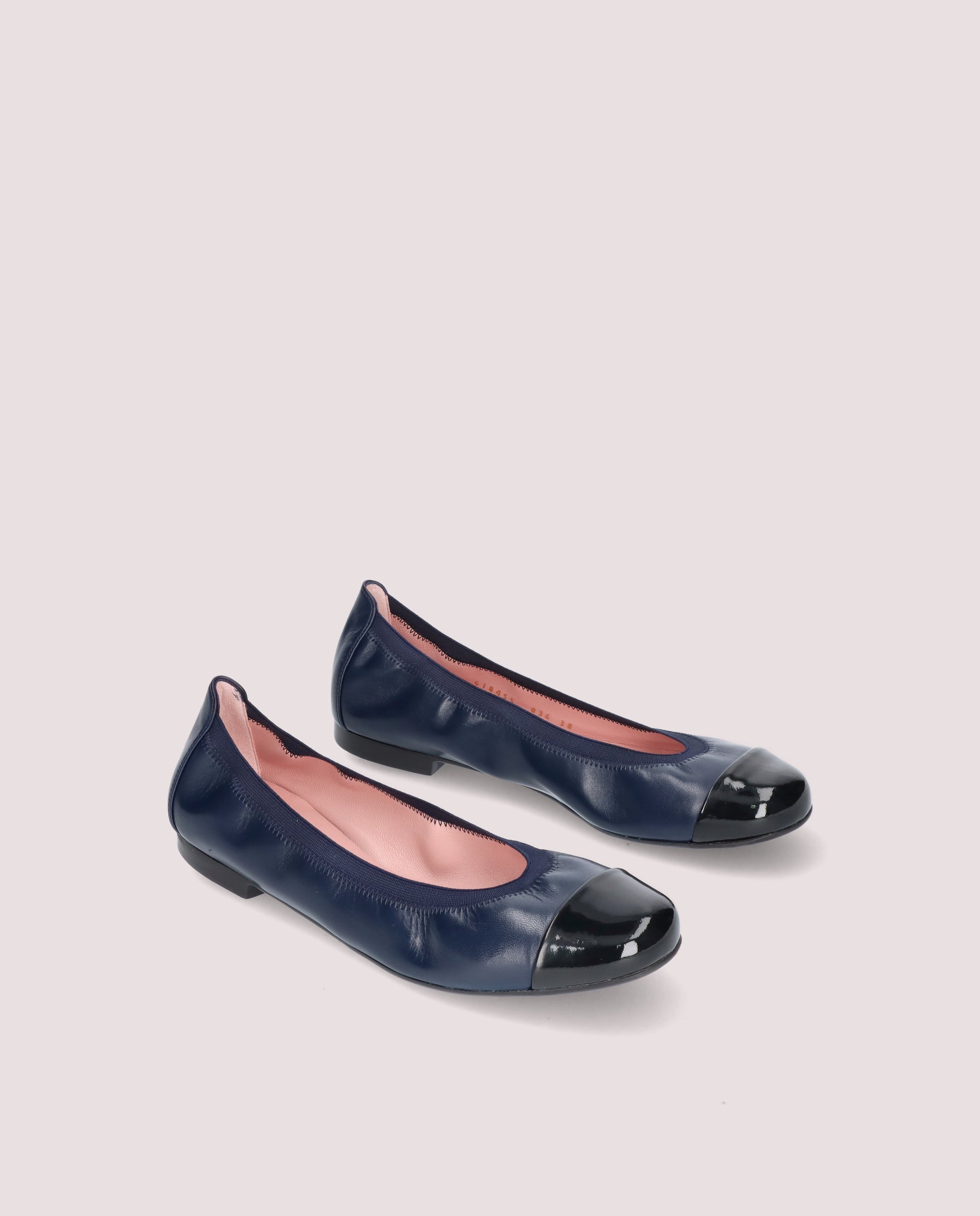 Image of Shirley BLUE LEATHER Ballet Flats by PrettyBallerinas