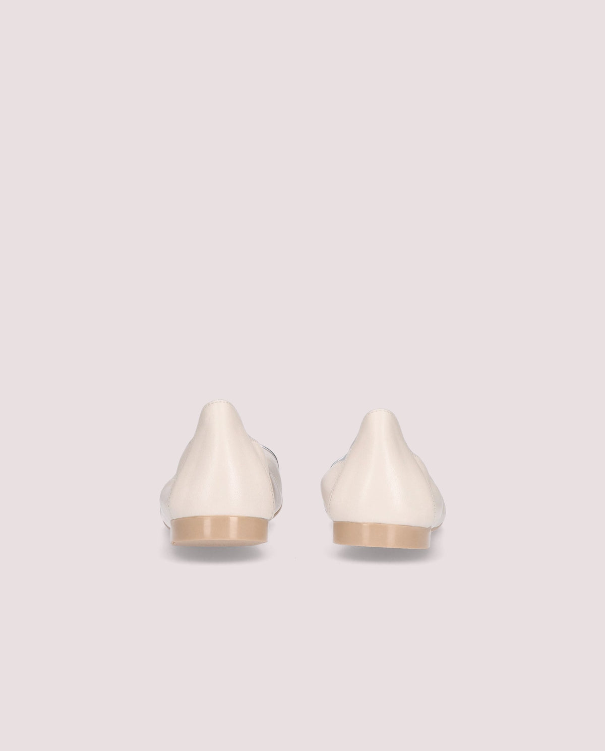 Shirley ballerina in soft ivory leather