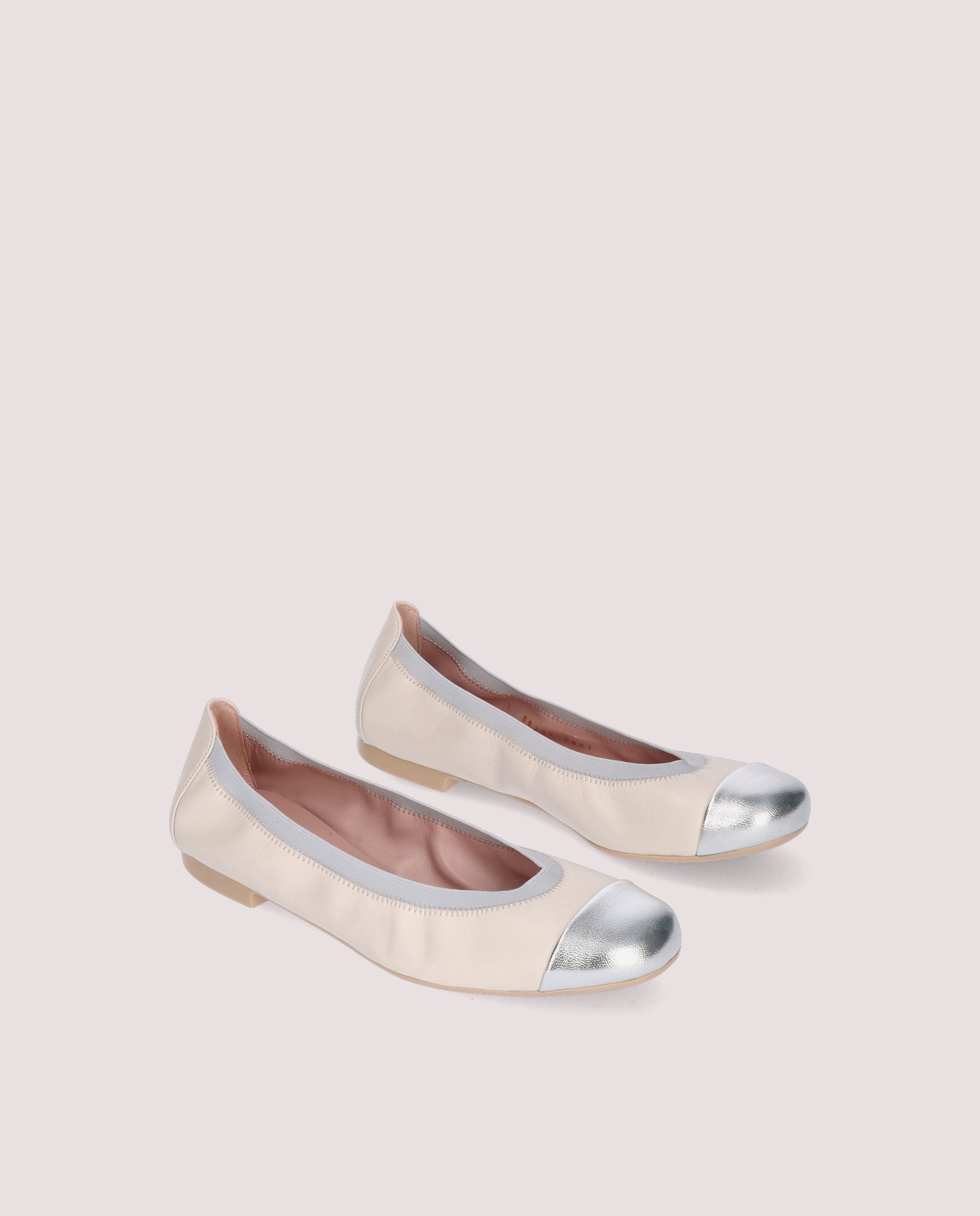 Image of Shirley ballerina in soft ivory leather by PrettyBallerinas