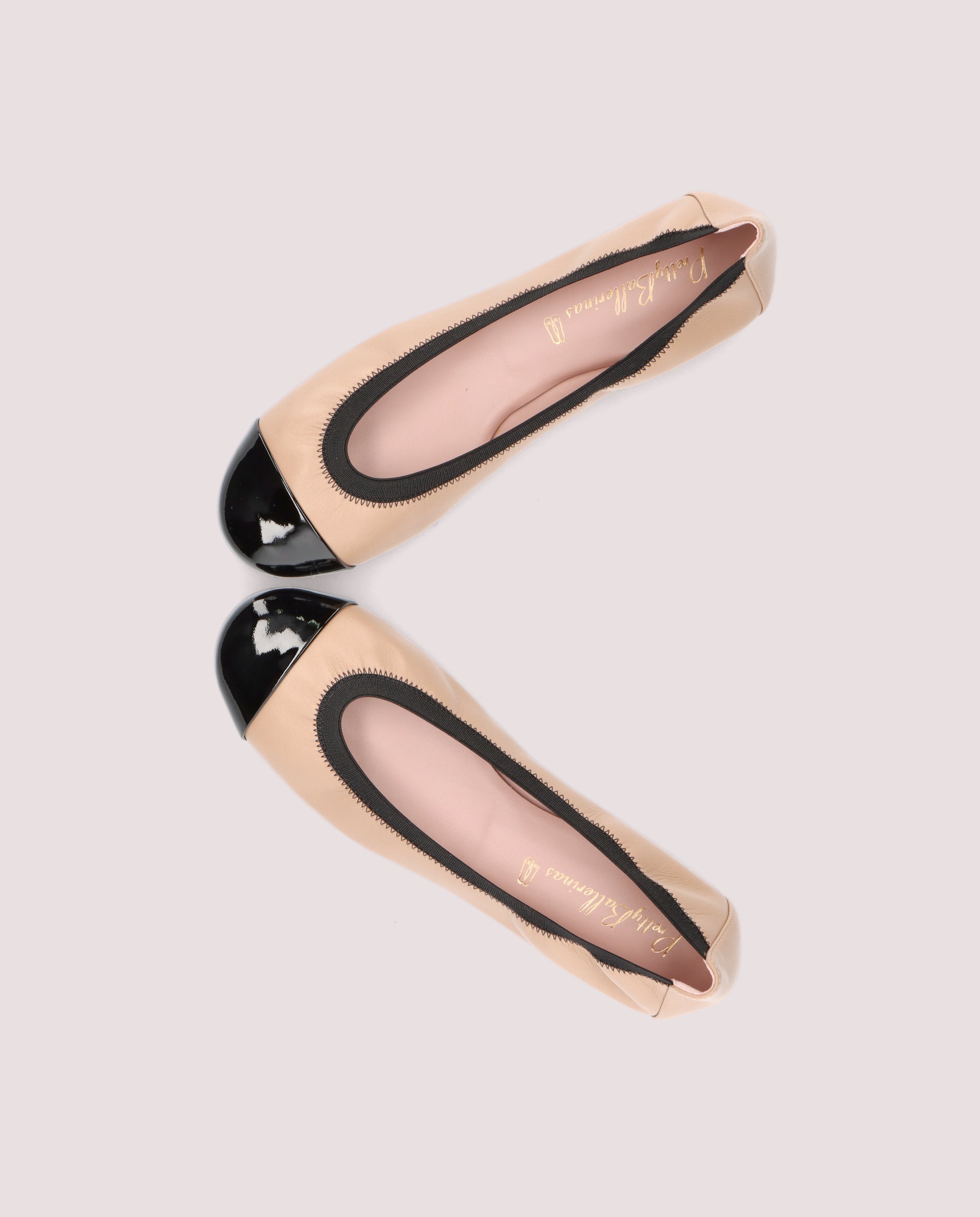 Ballerines en cuir beige Shirley