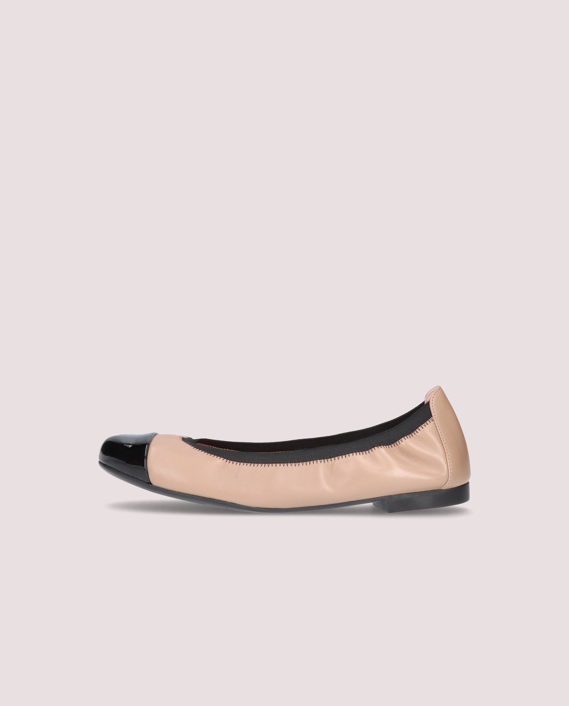 Ballerines en cuir beige Shirley
