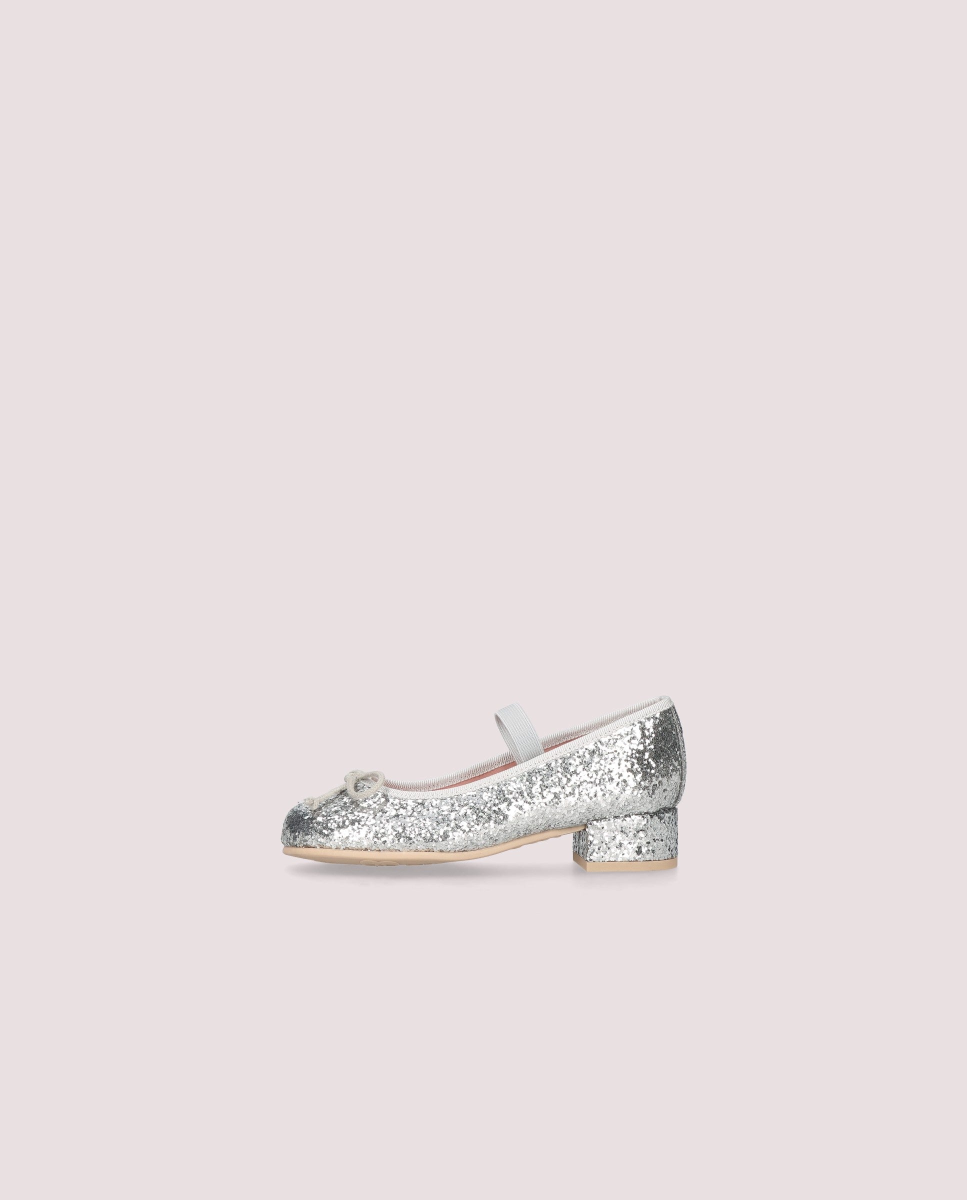 Emma ballerina in silver glitter