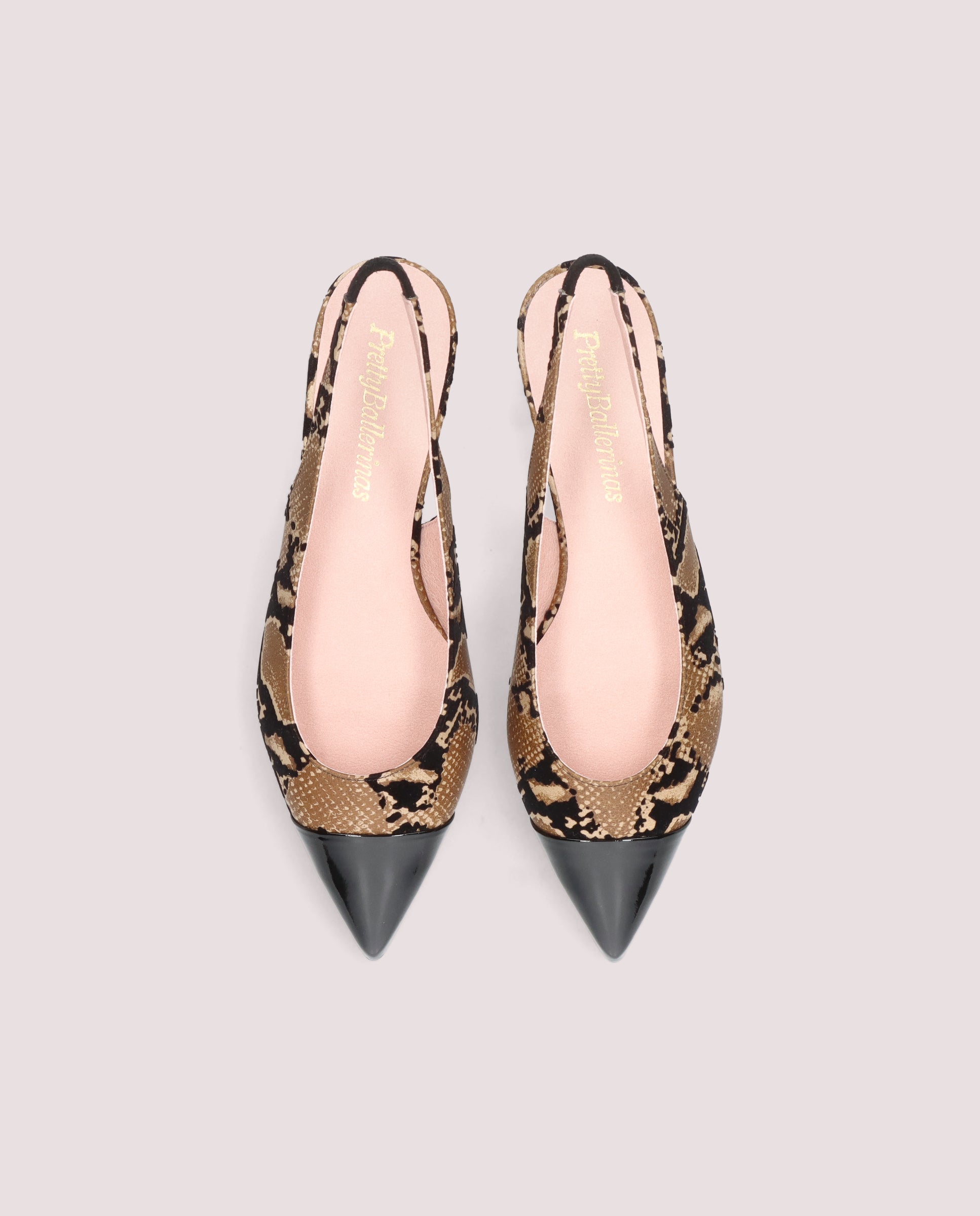 Vista alternativa de Bailarinas Clementine Marrones Pieles estampadas por PrettyBallerinas