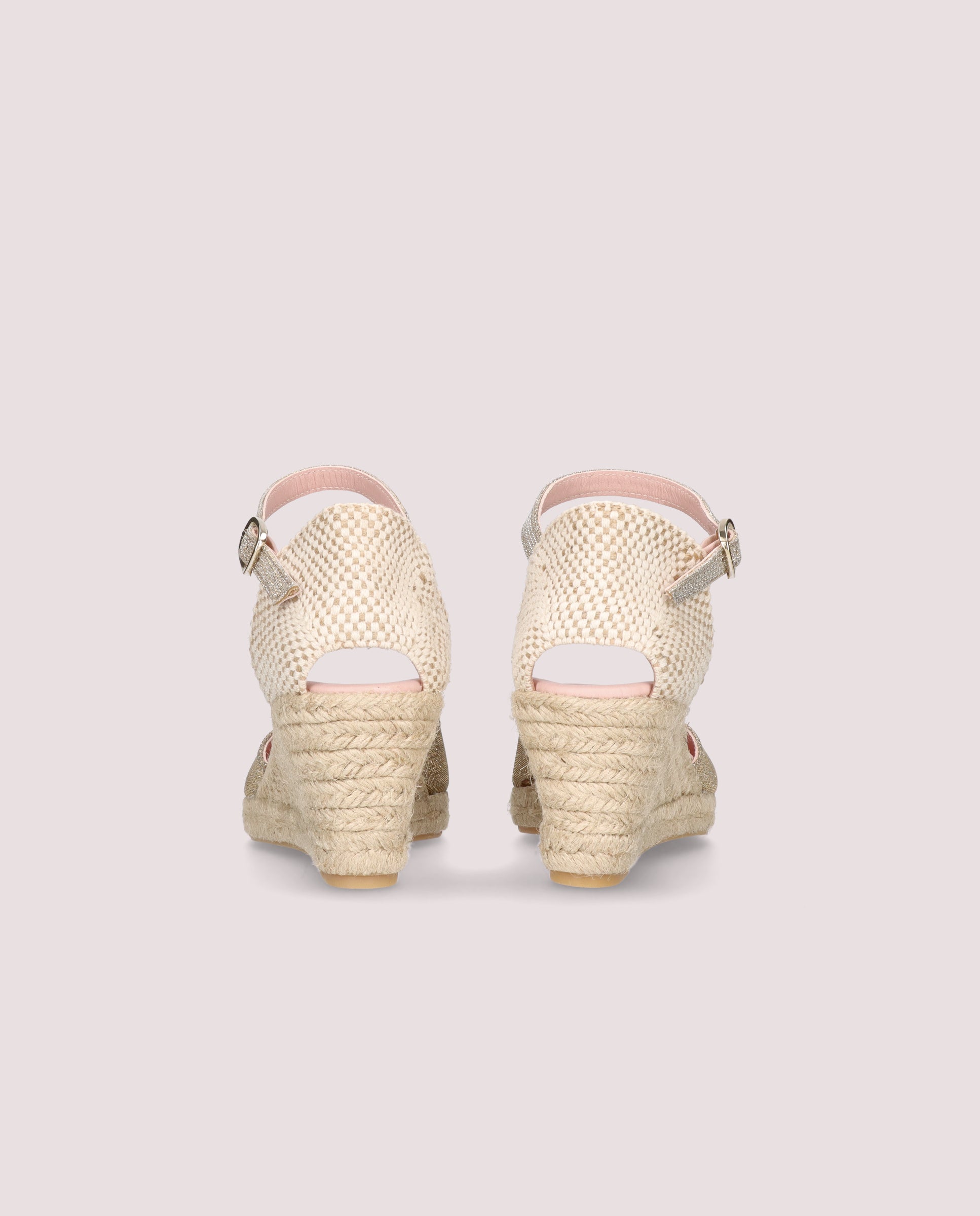 Deborah Woven Silver Jute Espadrilles