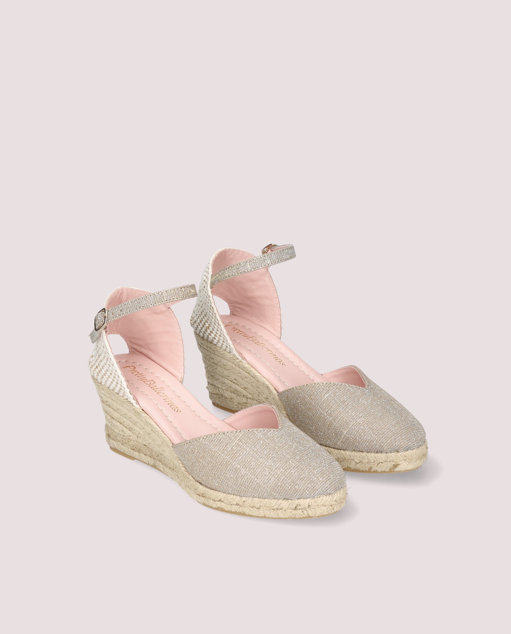 Image of Deborah Woven Silver Jute Espadrilles by PrettyBallerinas