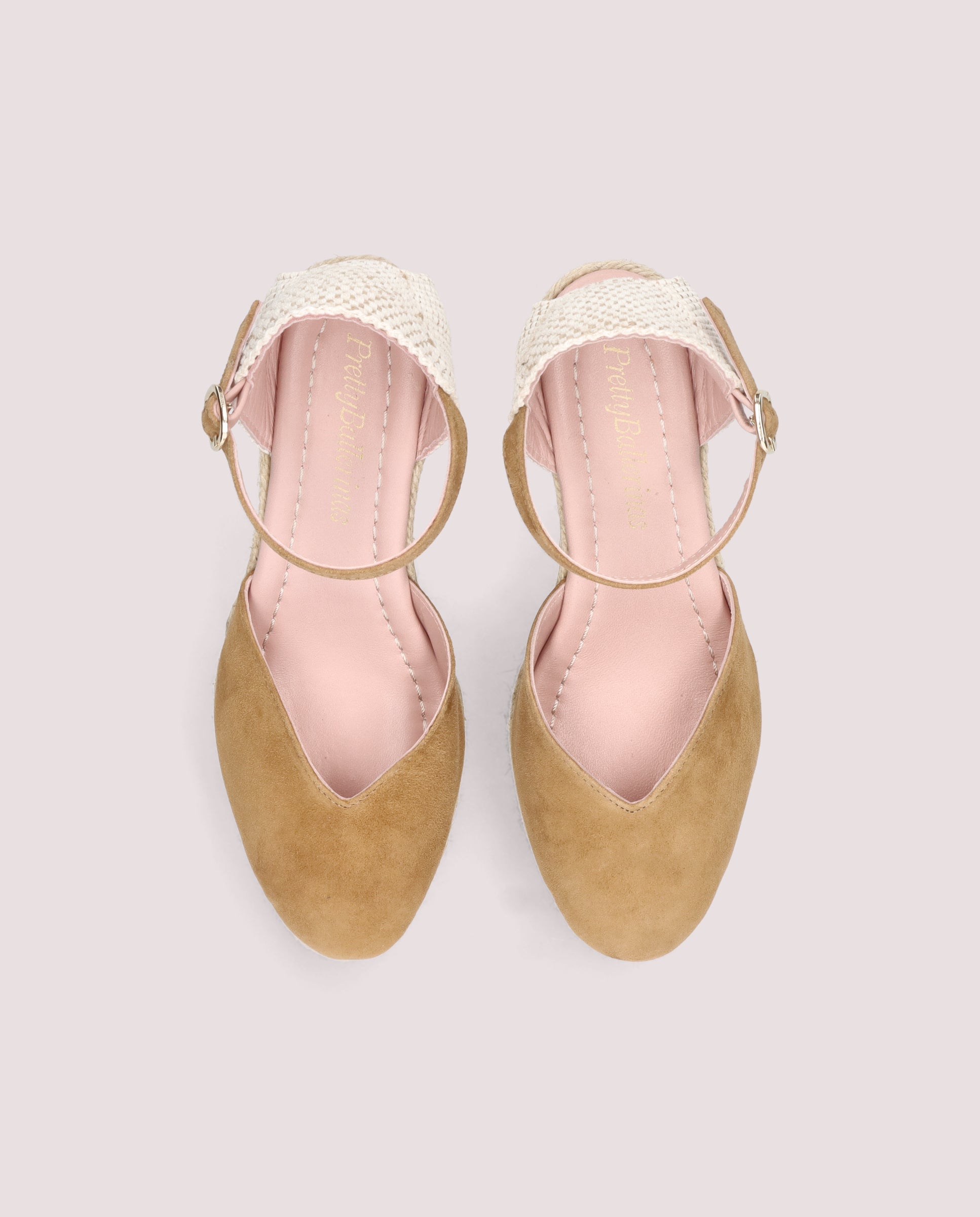 Deborah Esparto Espadrilles in Brown Suede