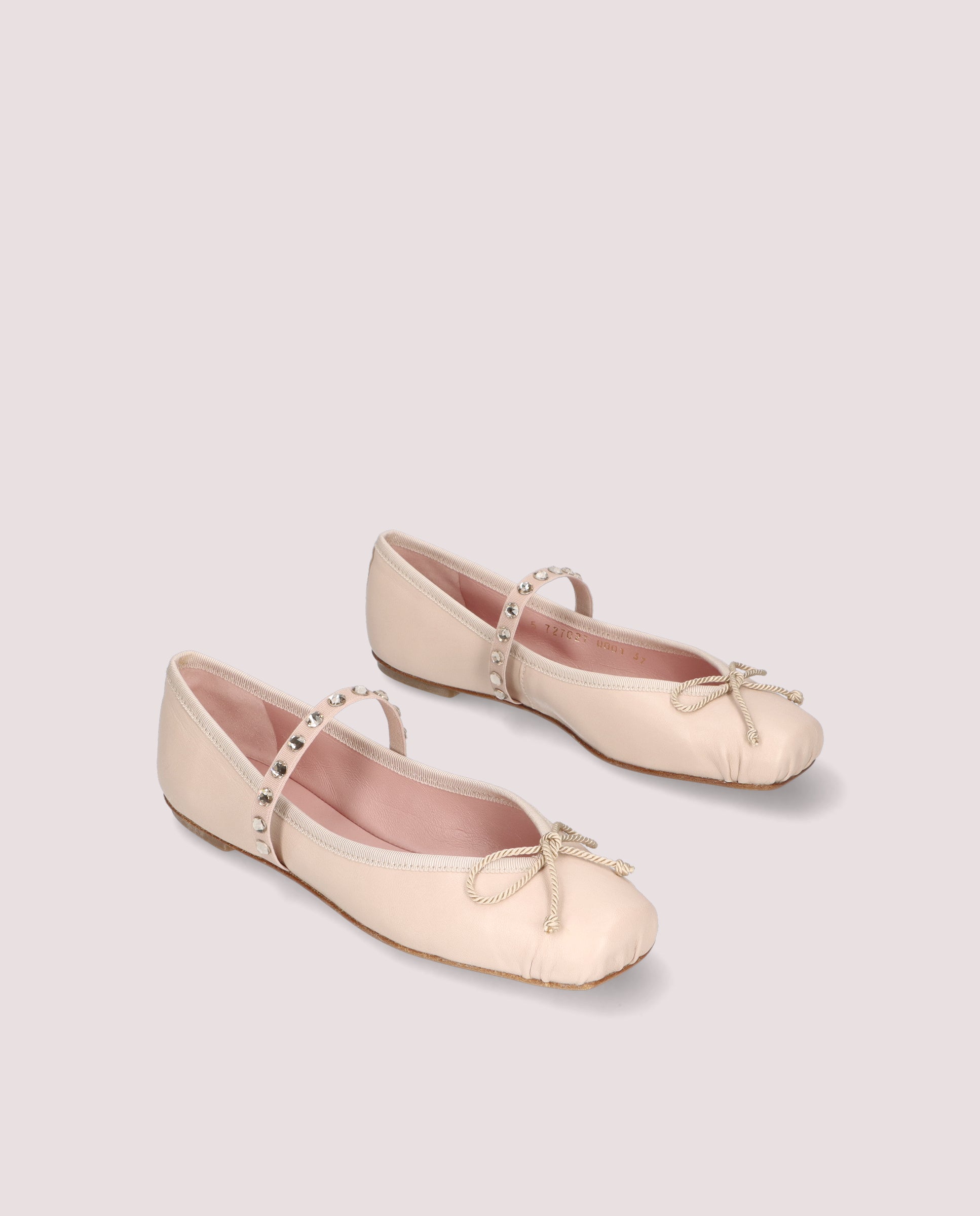 Image of Kristen PINK LEATHER Ballet Flats by PrettyBallerinas