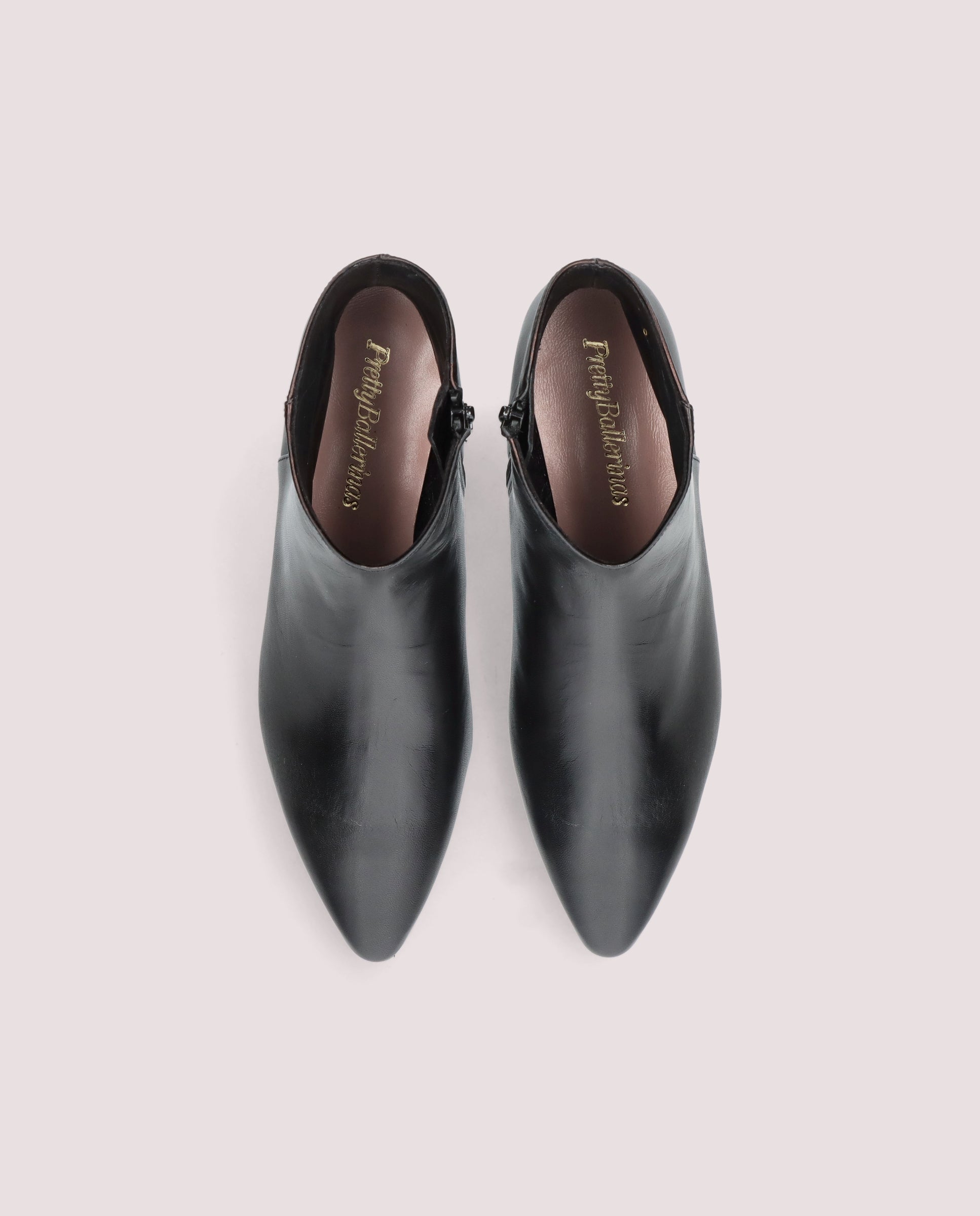 Robin BLACK LEATHER Ankle Boots