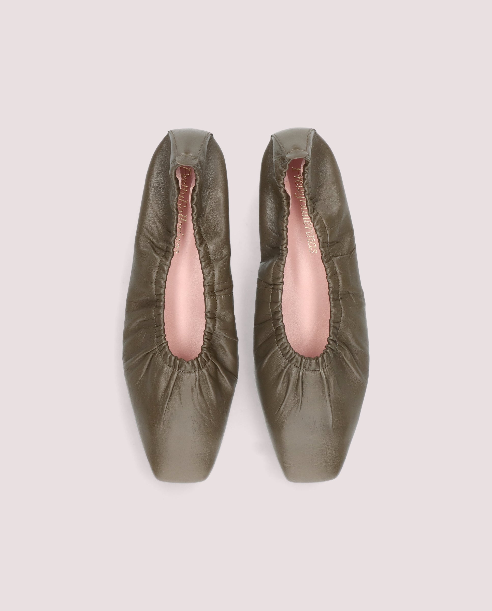Alternative view of Camille GREEN LEATHER Ballet Flats by PrettyBallerinas