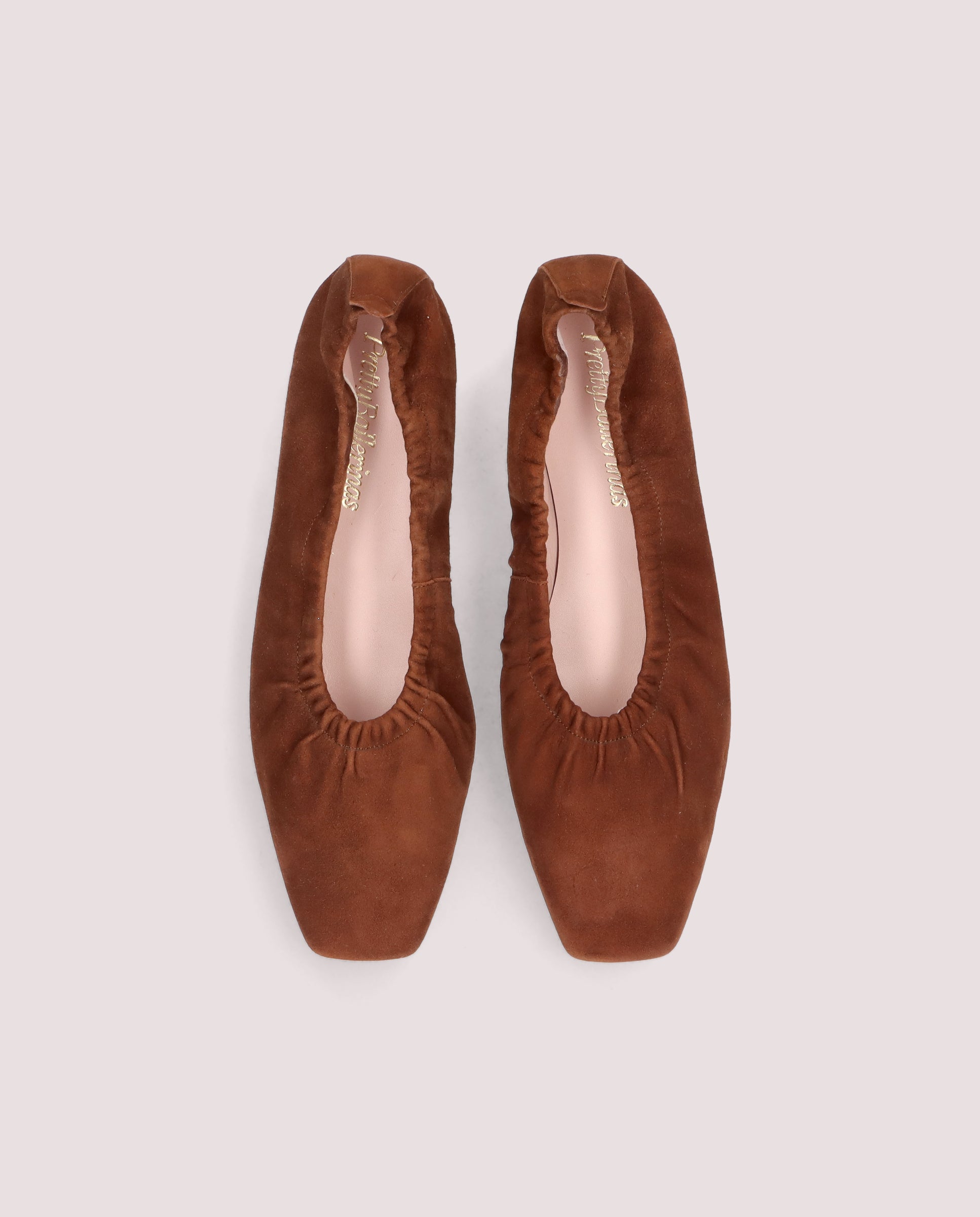 Vista alternativa de Bailarinas Camille Marrones Ante por PrettyBallerinas