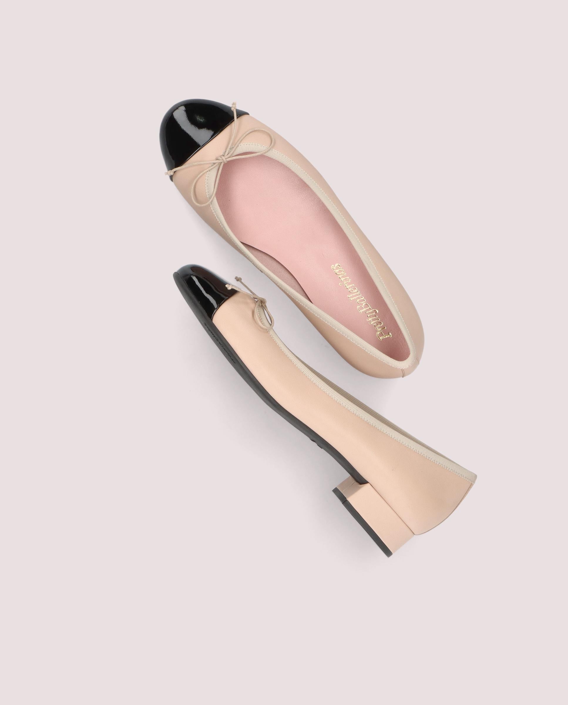 Gretschen ballerina in nude leather