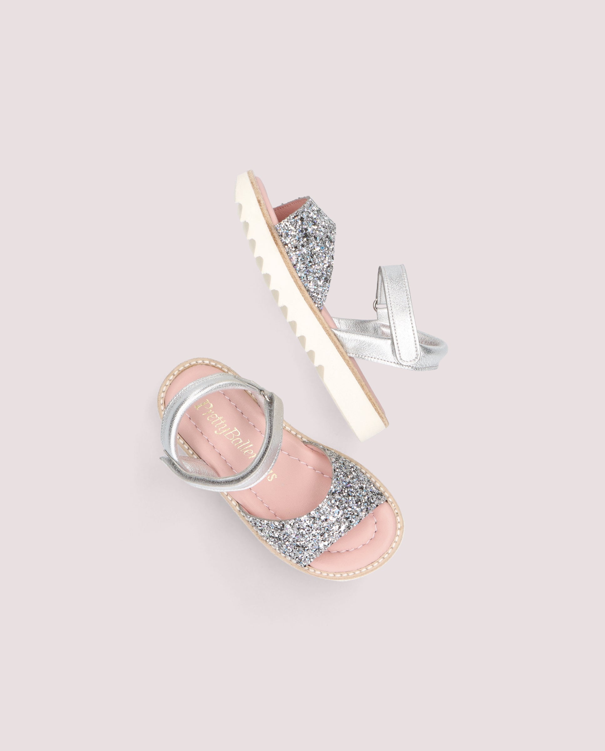 Sandalias Esti Plateados Tejidos