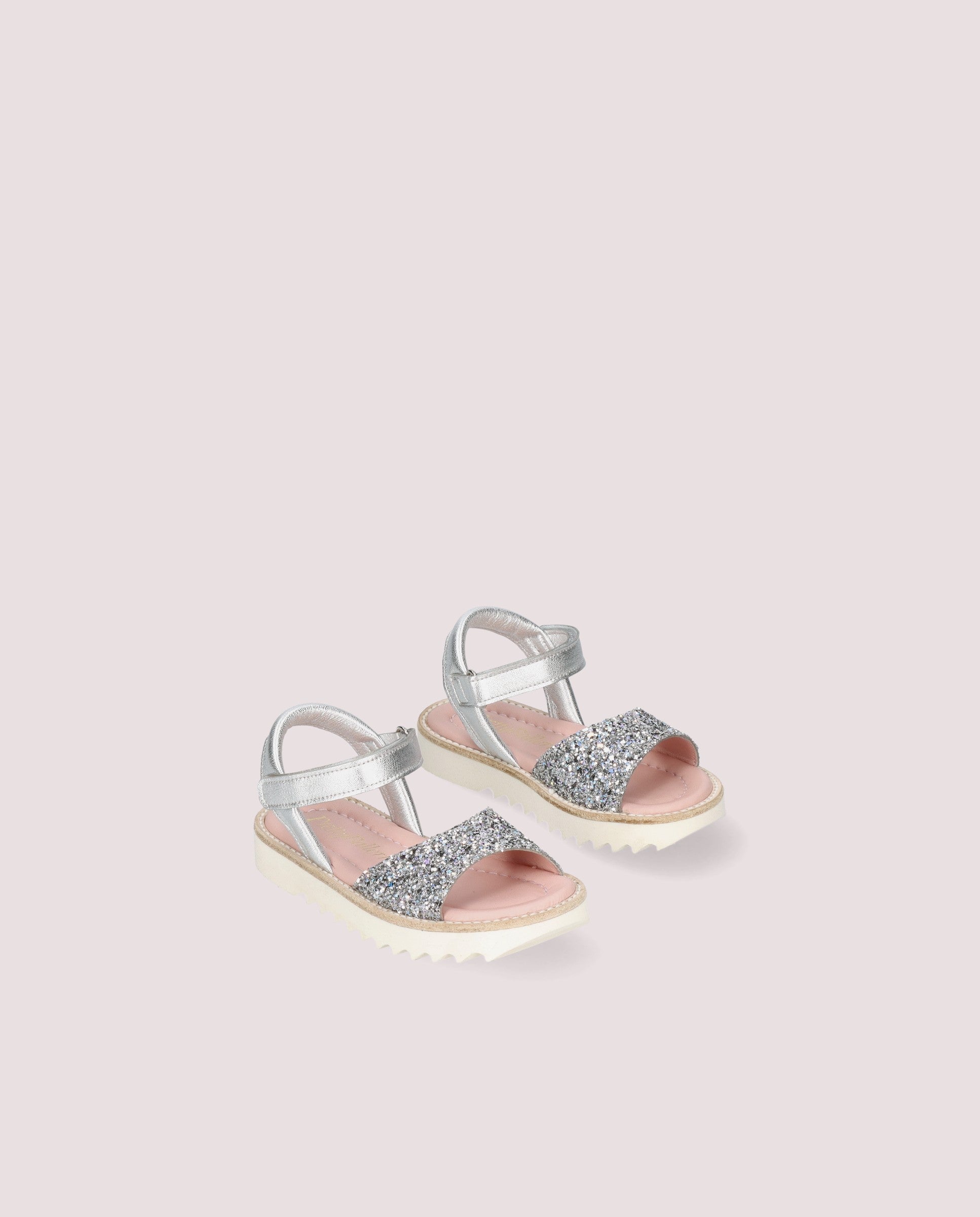 Sandalias Esti Plateados Tejidos