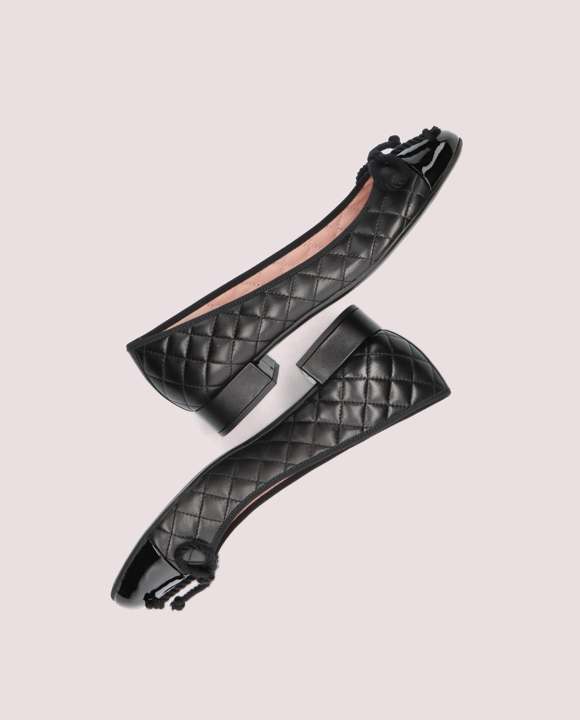 Gretschen BLACK LEATHER Ballet Flats