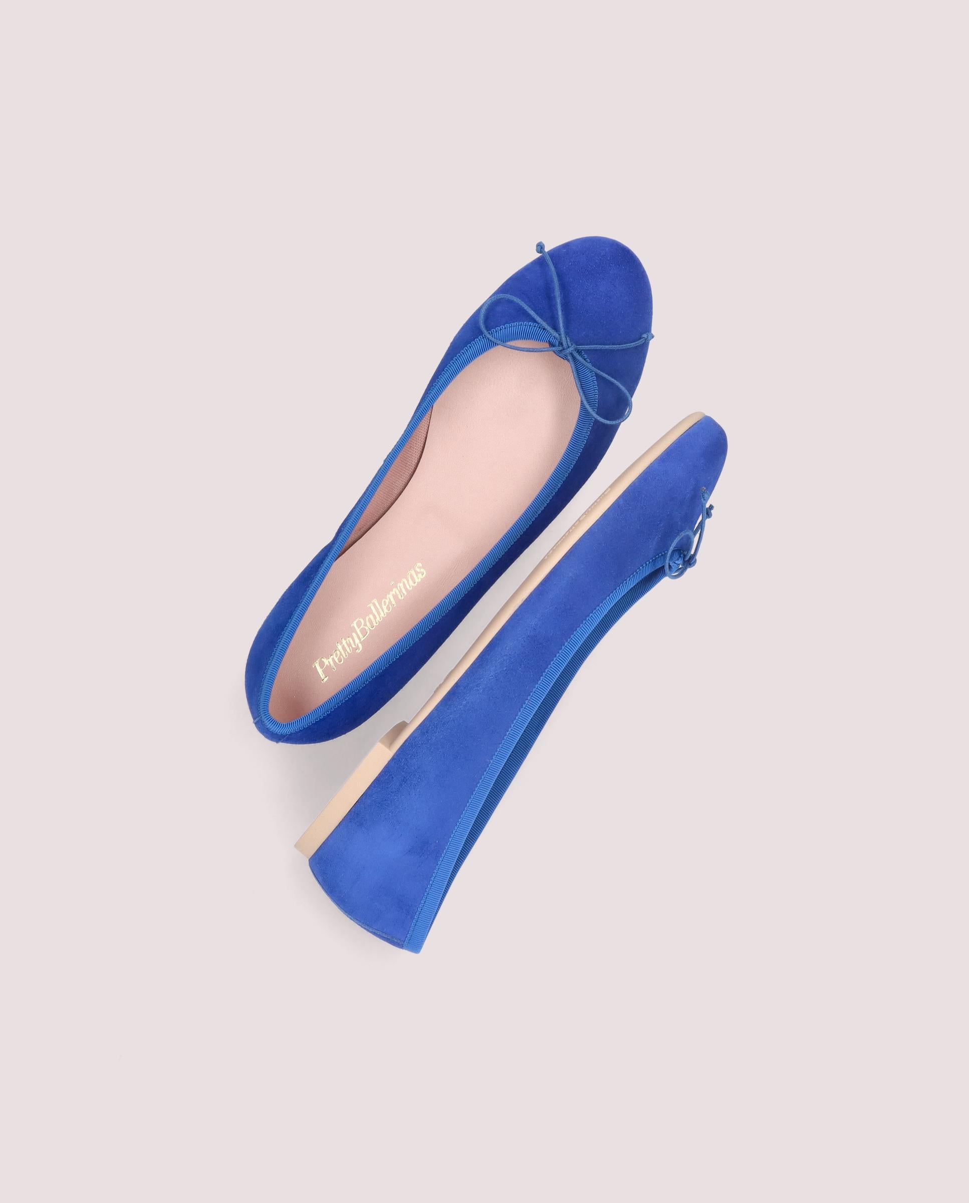 Nicole ballerina in soft blue suede