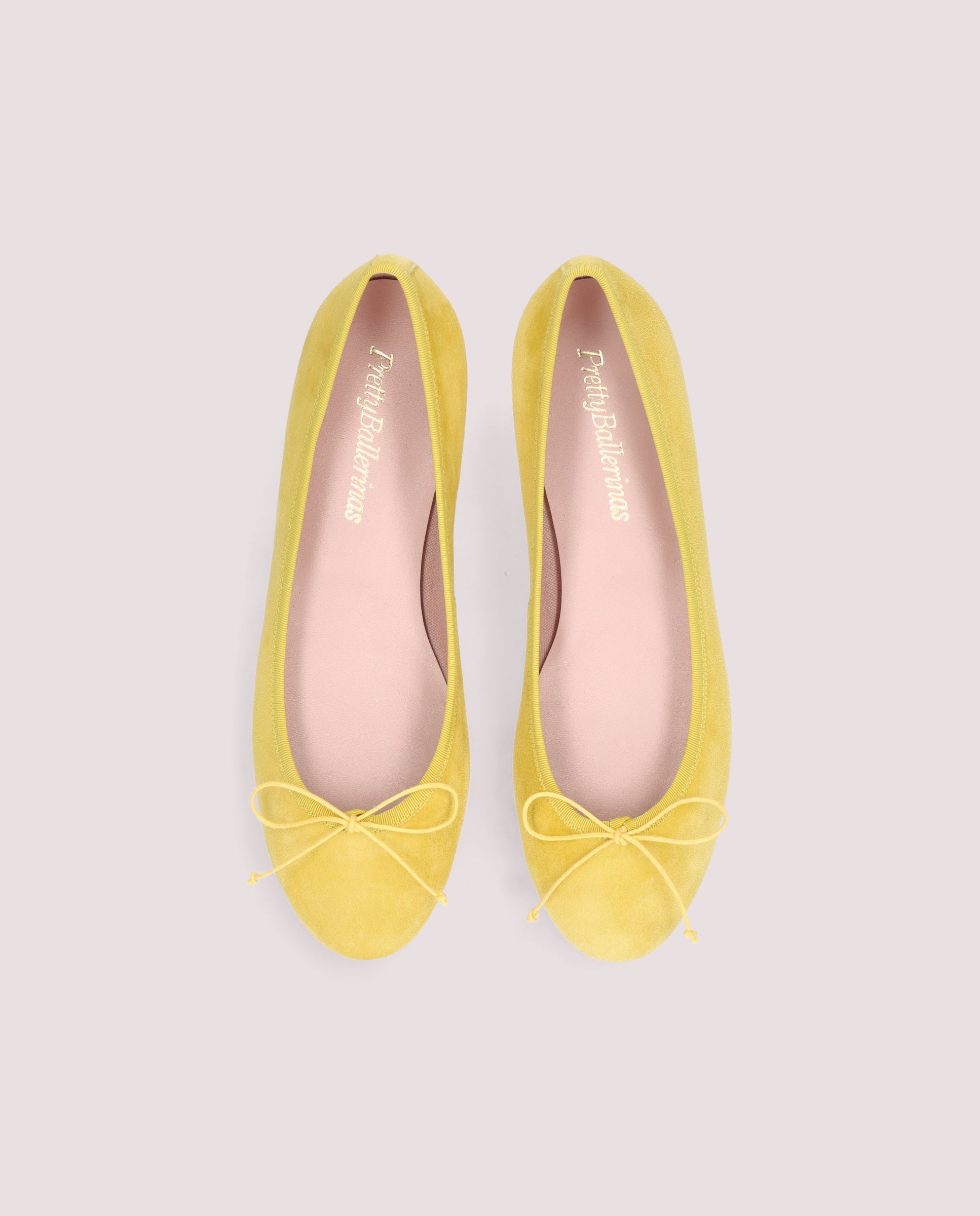 Alternative view of Nicole ballerina in soft yellow suede by PrettyBallerinas