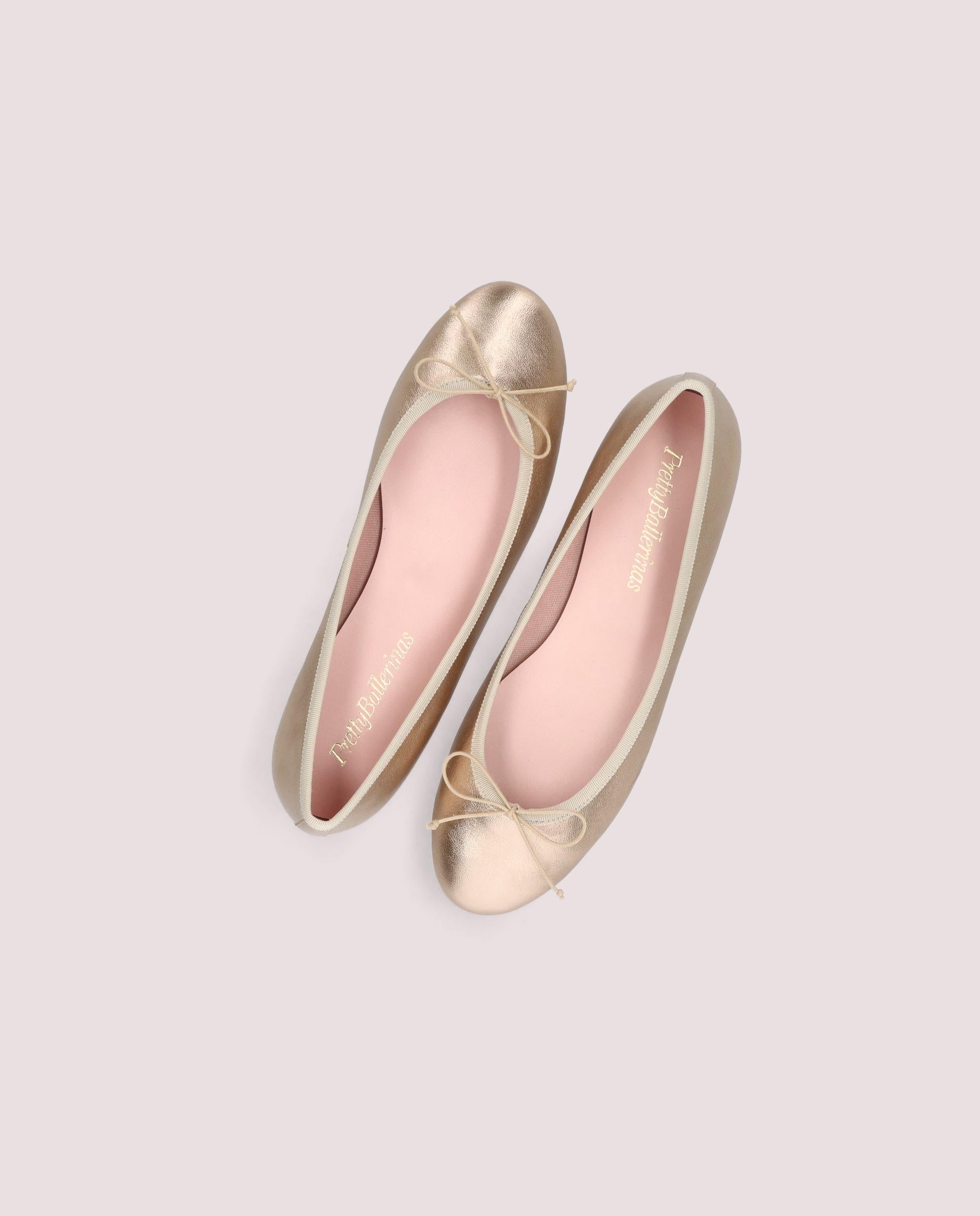 Bailarinas Nicole Dorados Pieles metalizadas