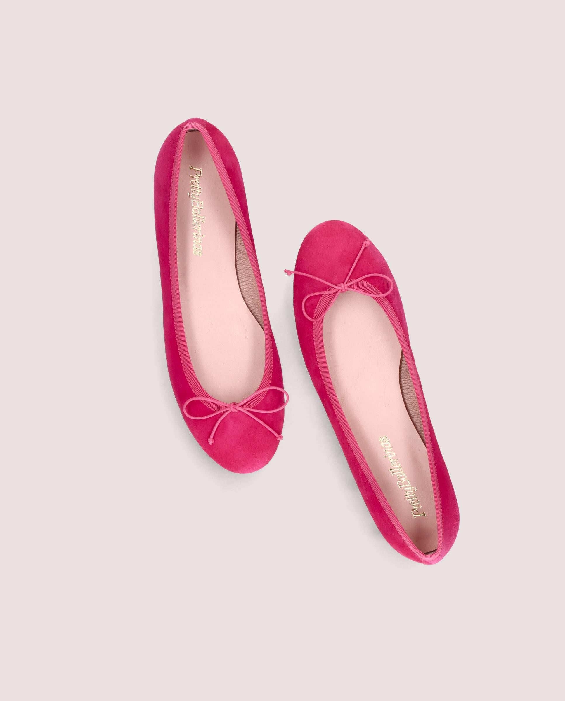 Nicole ballerina in soft hot pink suede