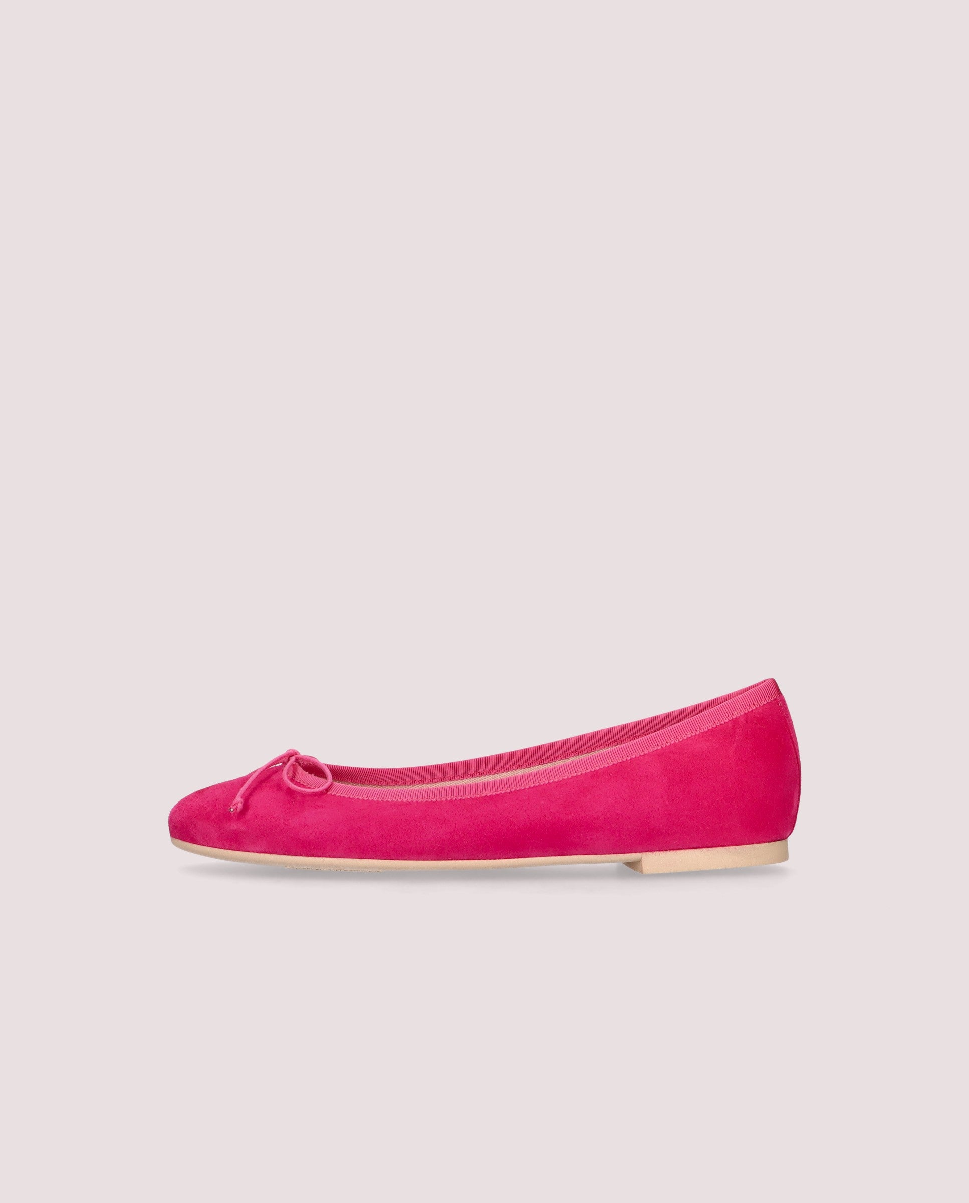 Nicole ballerina in soft hot pink suede