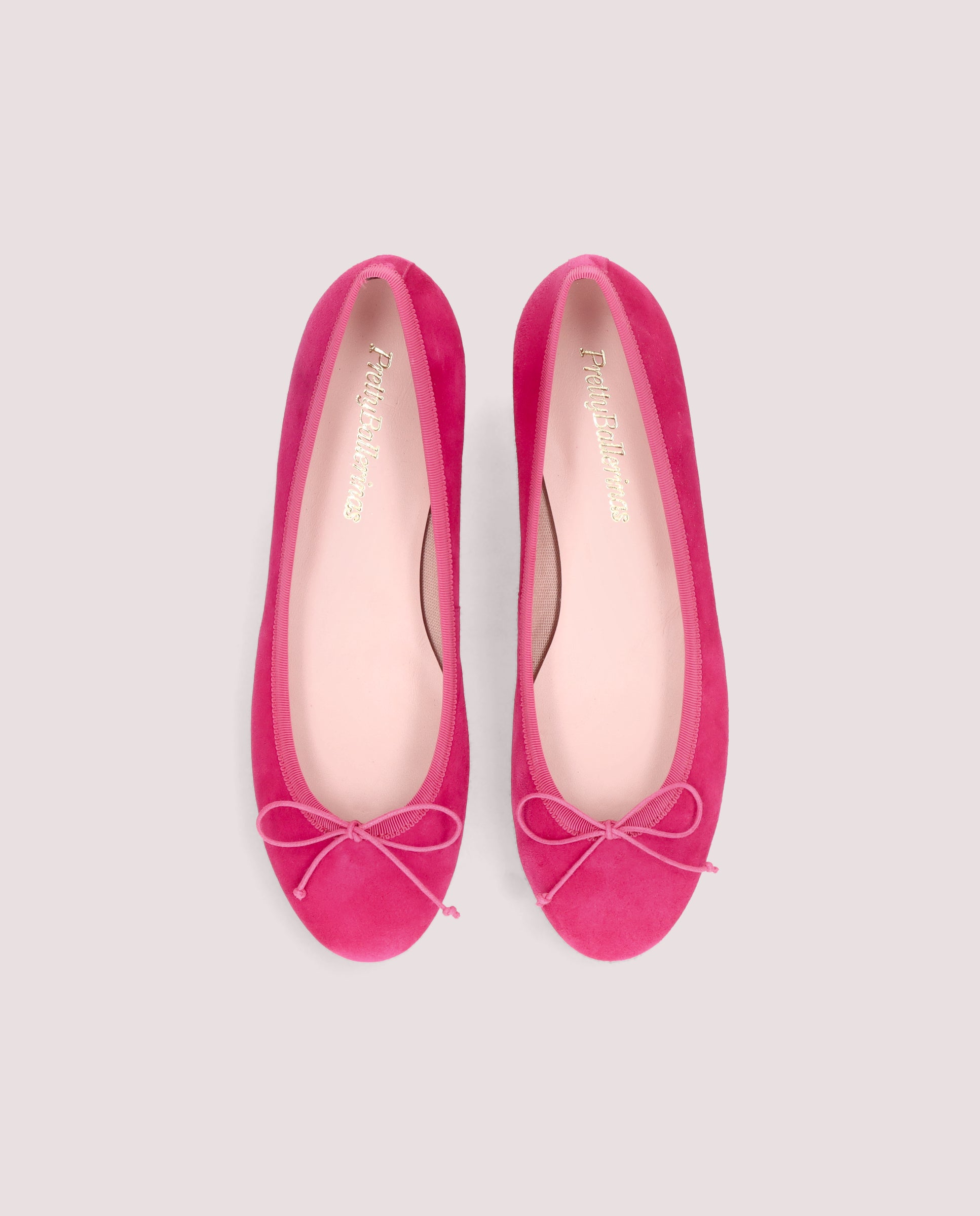 Nicole ballerina in soft hot pink suede