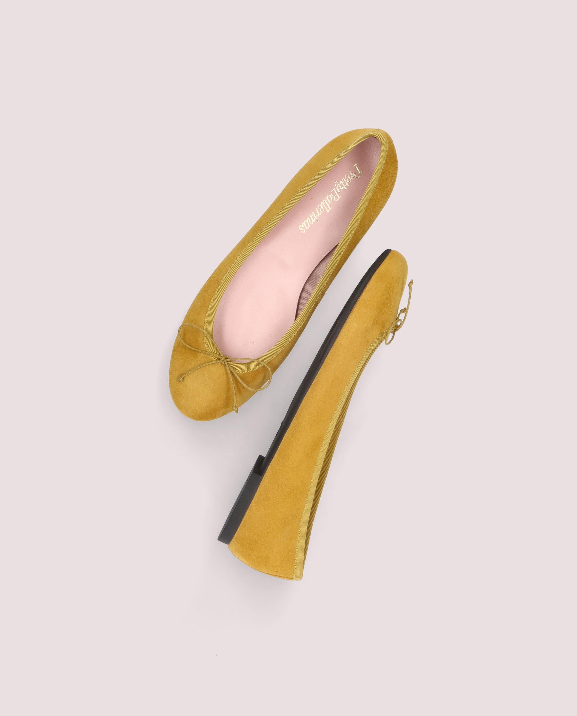 Nicole ballerina in mustard suede