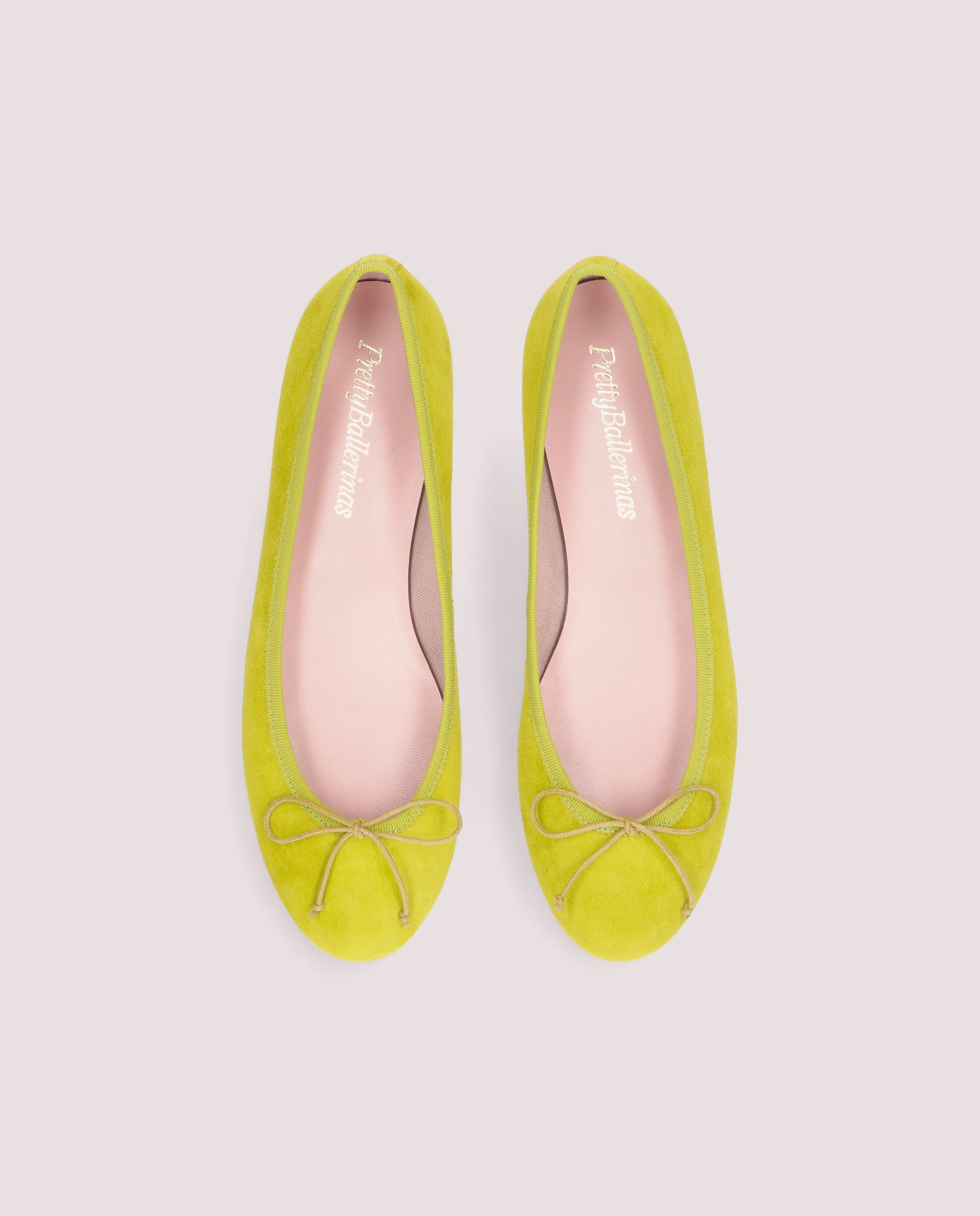 Alternative view of Nicole ballerina in soft lemon suede by PrettyBallerinas