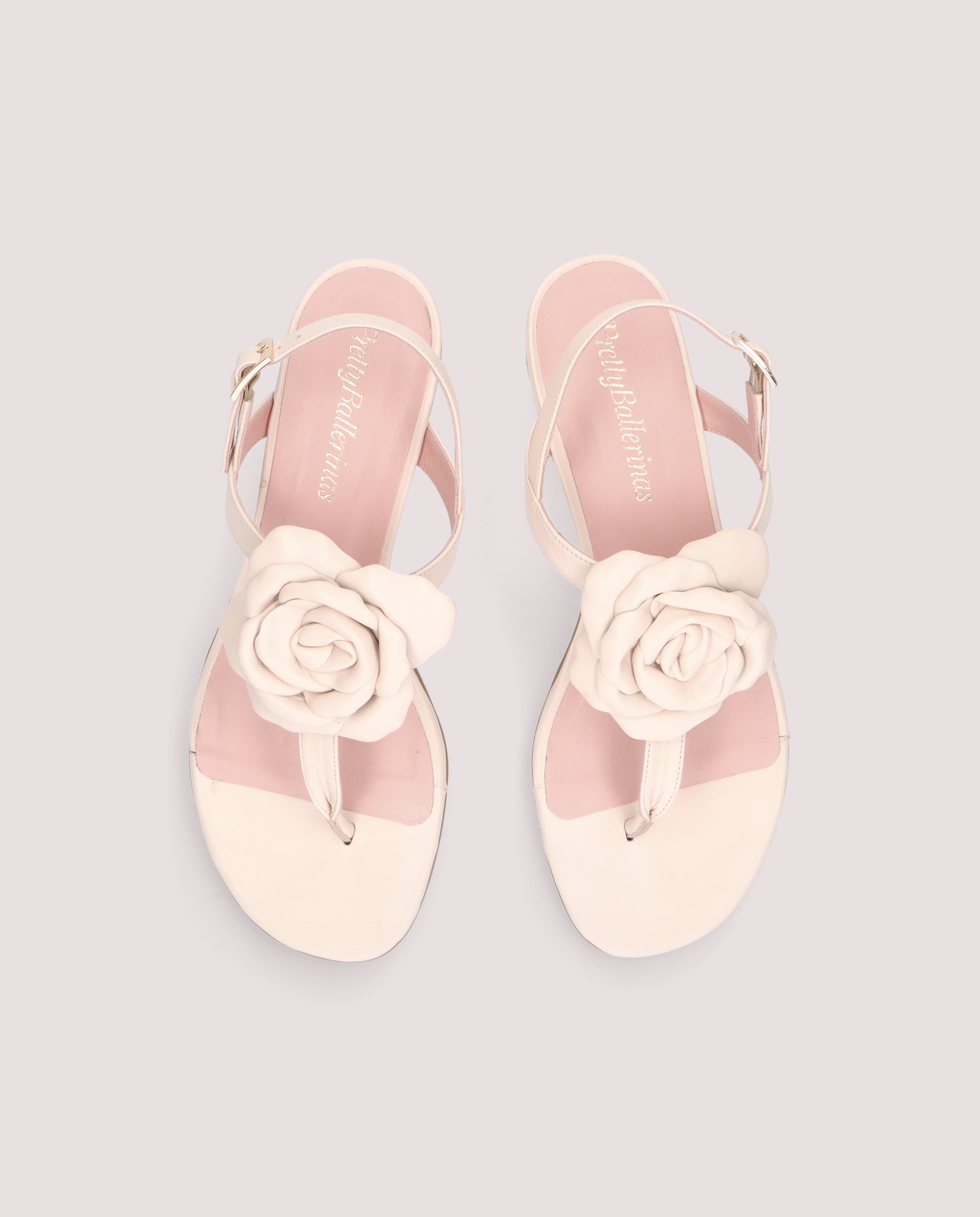 Vista alternativa de Sandalias Lulu Rosas Piel por PrettyBallerinas