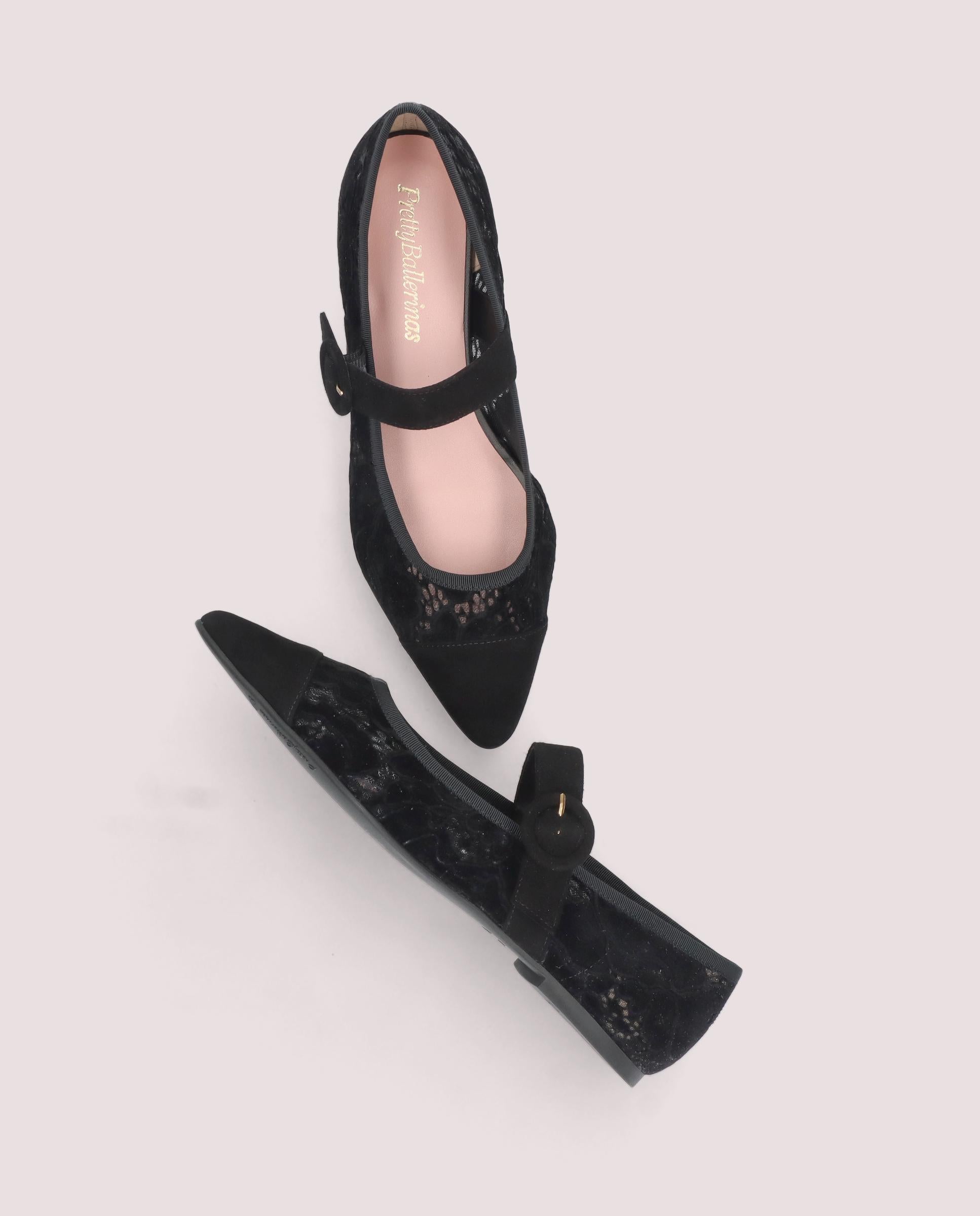 TYRA BLACK RED Ballet Flats