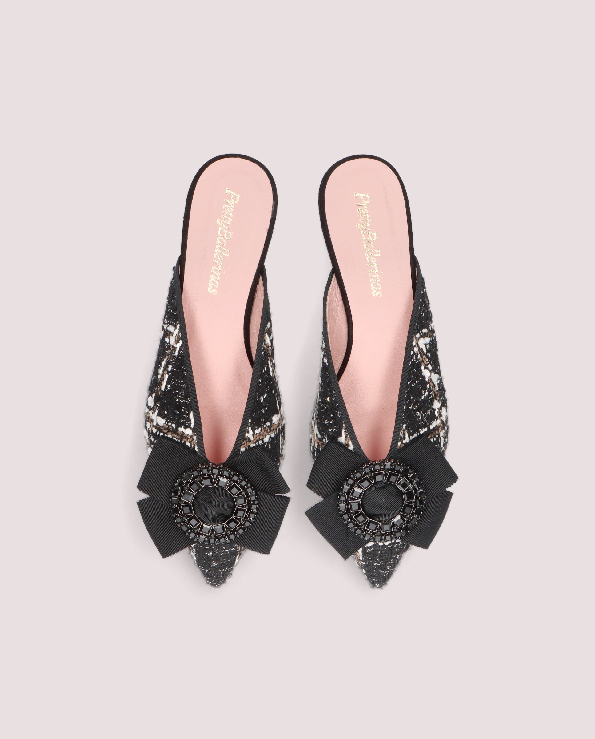 Mules Ella Negros Tejidos